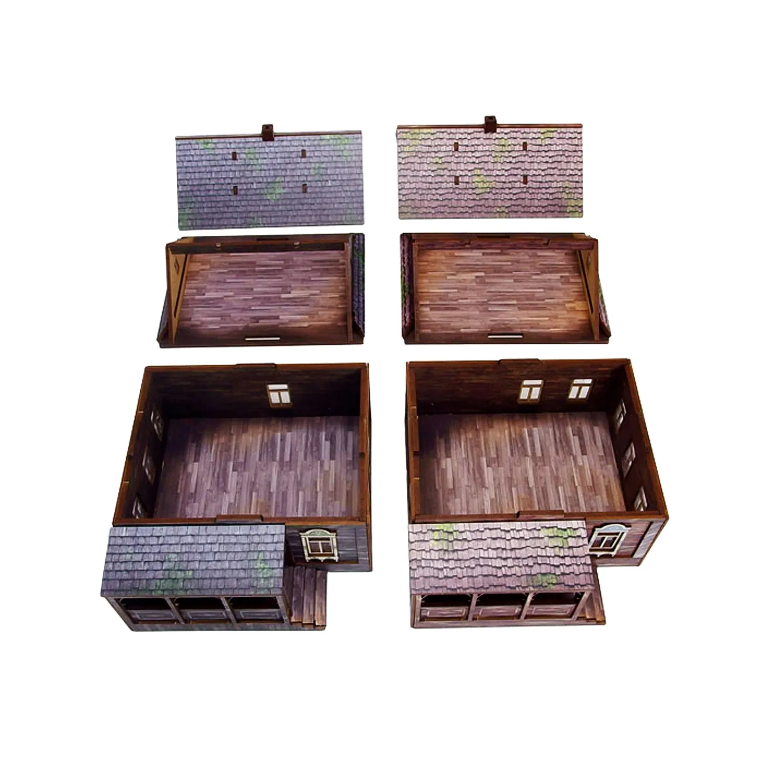 Bolt Action Pre-Painted WW2 Ostfront Village Doma maisons 28-30 mm prépeintes