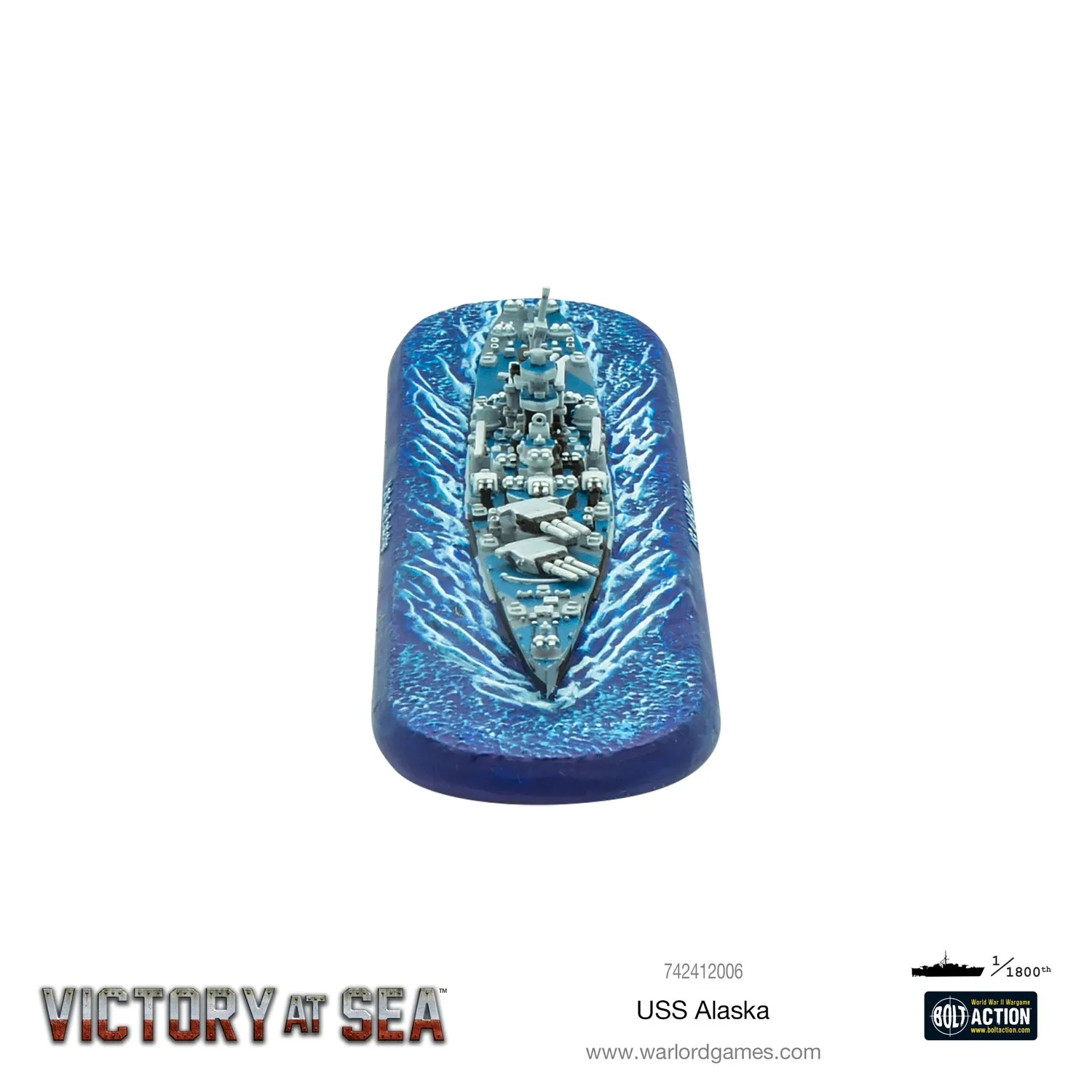 Bolt Action Victory at Sea USS Alaska navire résine
