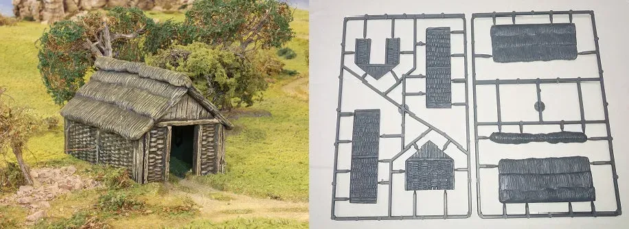 Warlord Games Bolt Action Wattle Timber Outbuilding décor 28mm