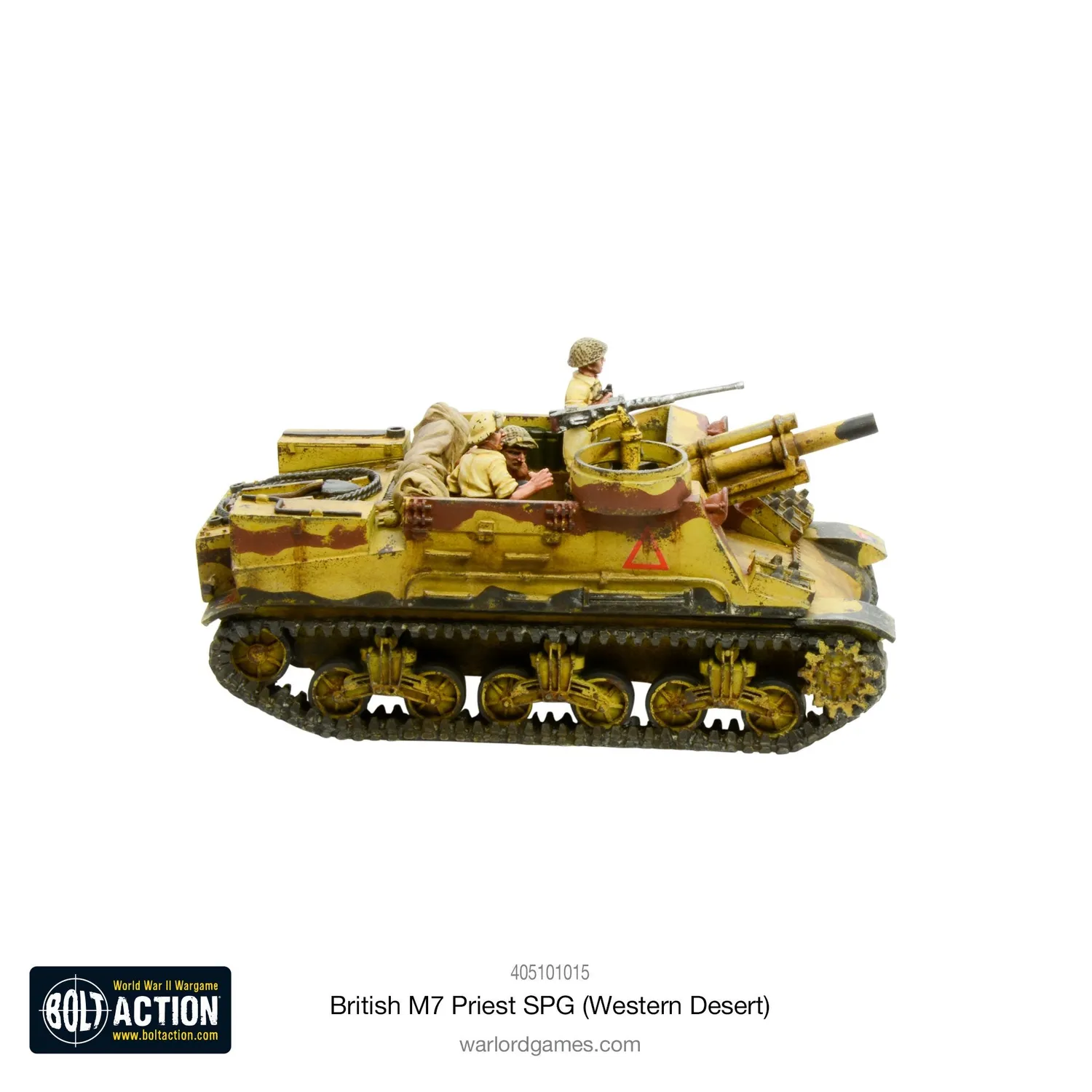 Bolt Action British M7 Priest SPG Western Desert véhicule résine métal