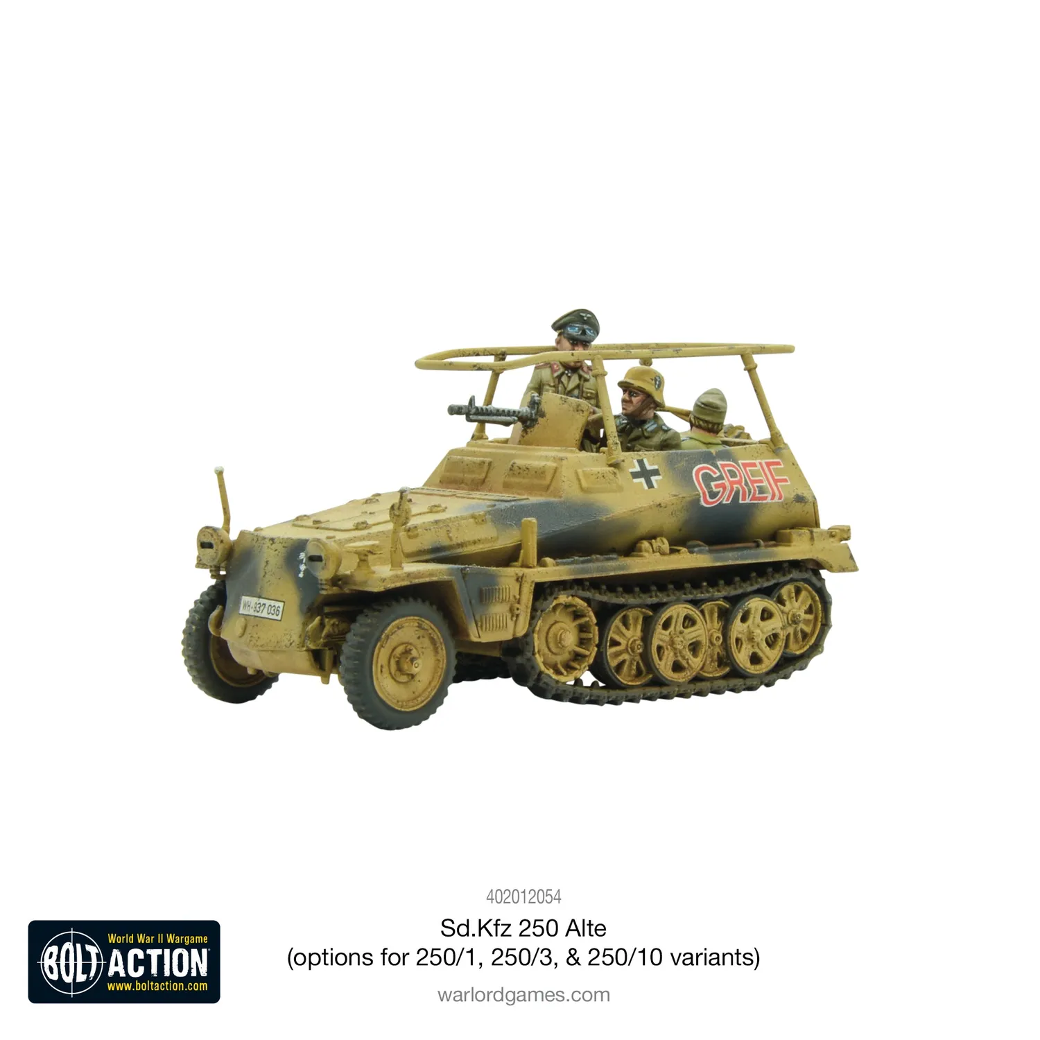 Bolt Action Sd.Kfz 250 Alte half-track plastique 3 versions