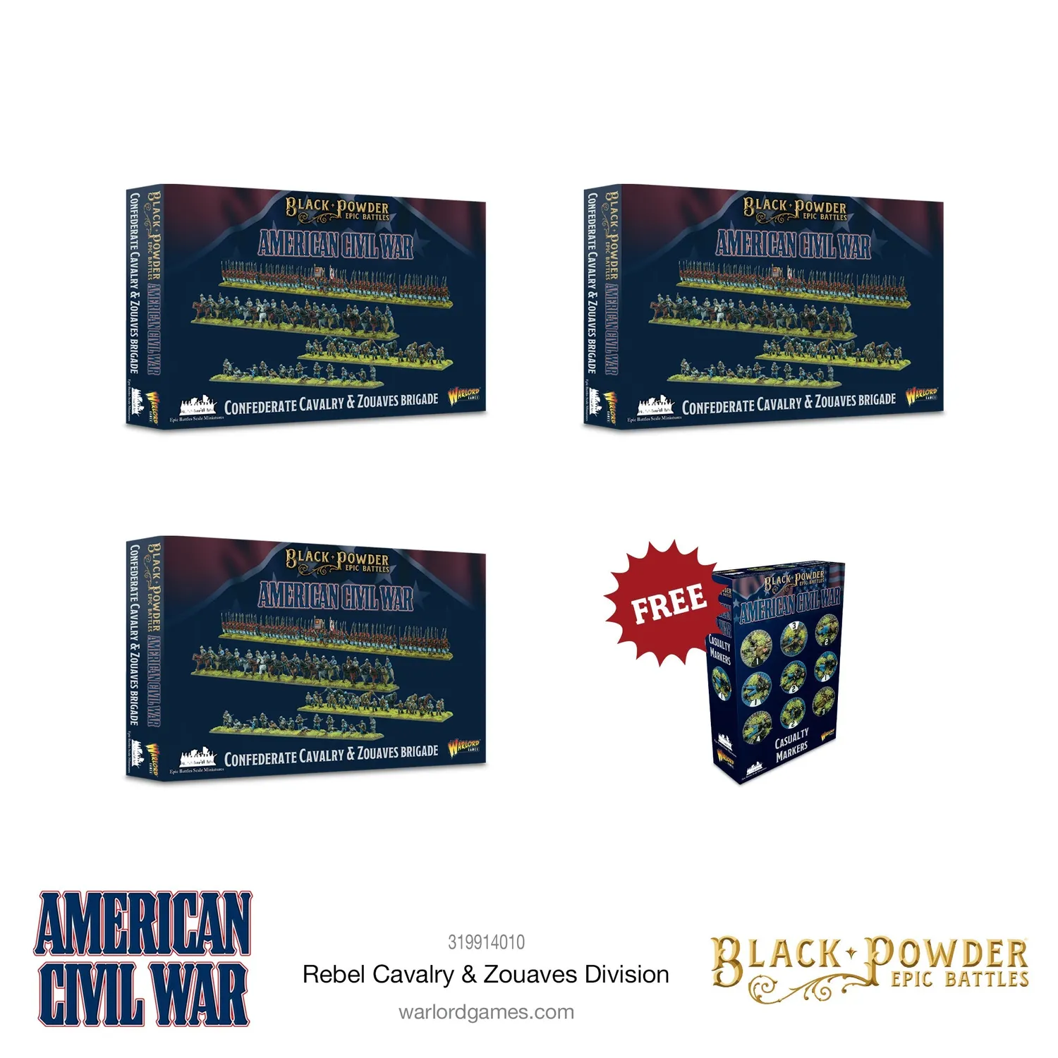 Warlord Black Powder Epic Rebel Cavalry Zouaves division