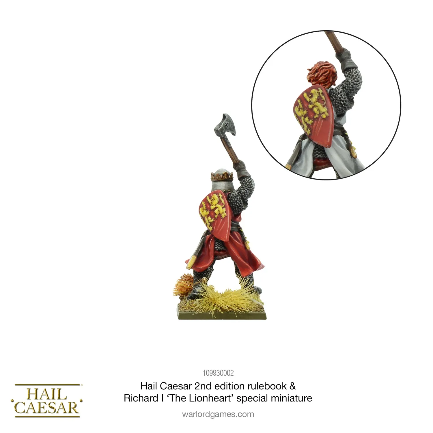 Bolt Action Hail Caesar rulebook 2nd edition livre et figurine Richard I