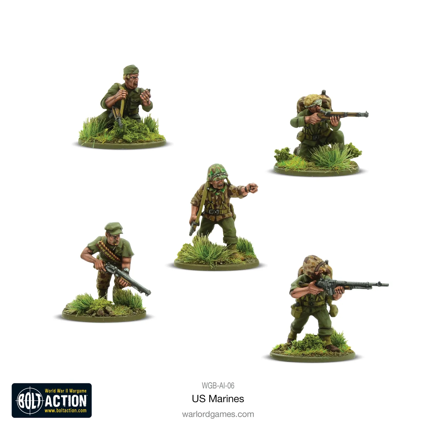 Bolt Action US Marines Platoon boîte de figurines plastique 30 pièces