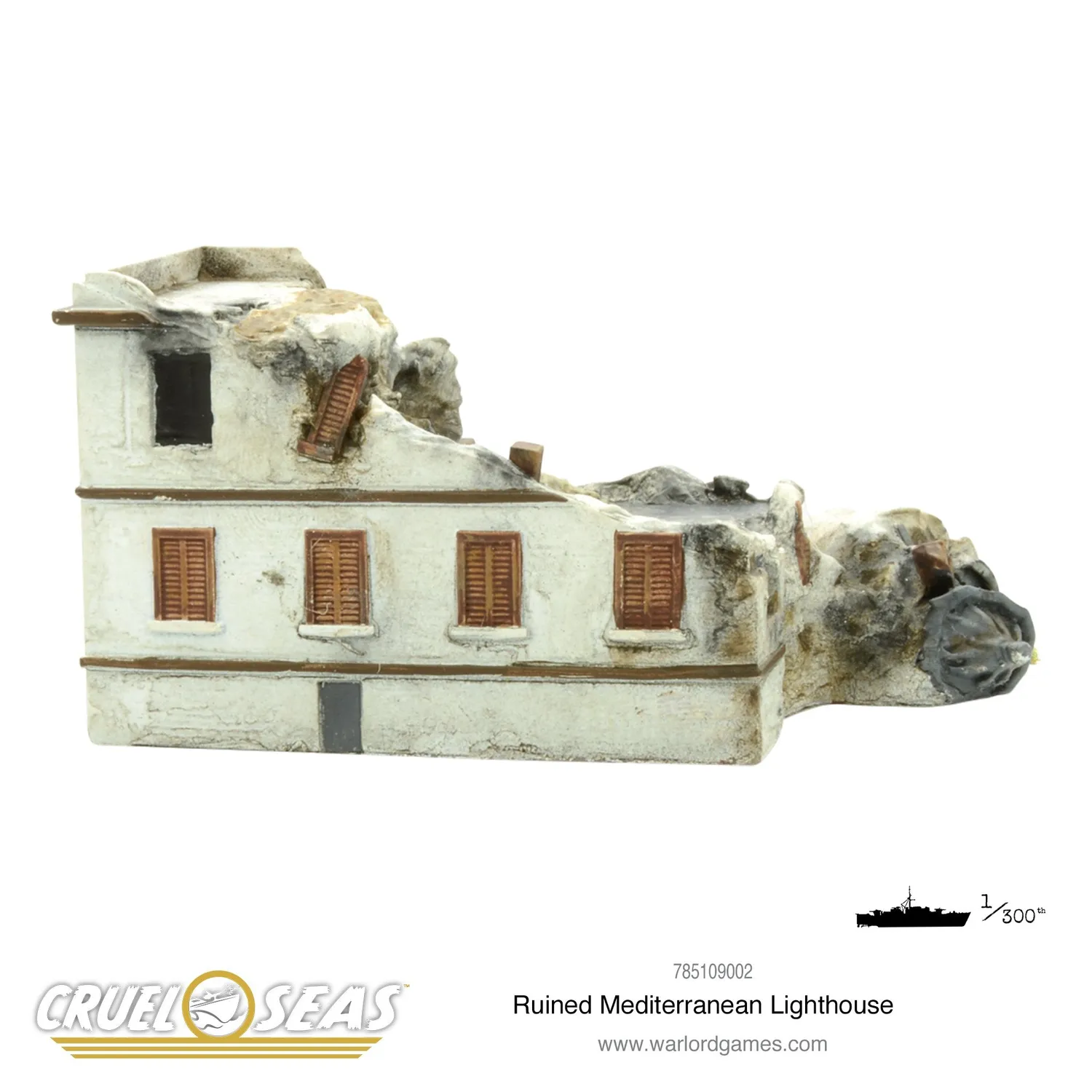 Bolt Action Ruined Mediterranean Lighthouse décor résine