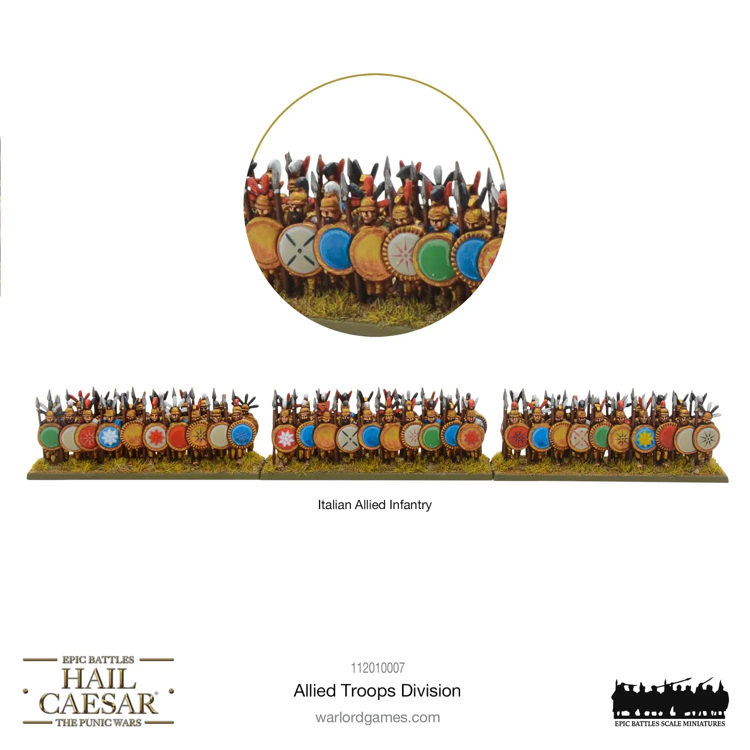 Warlord Hail Caesar Epic Battles Allied Troops division plastique