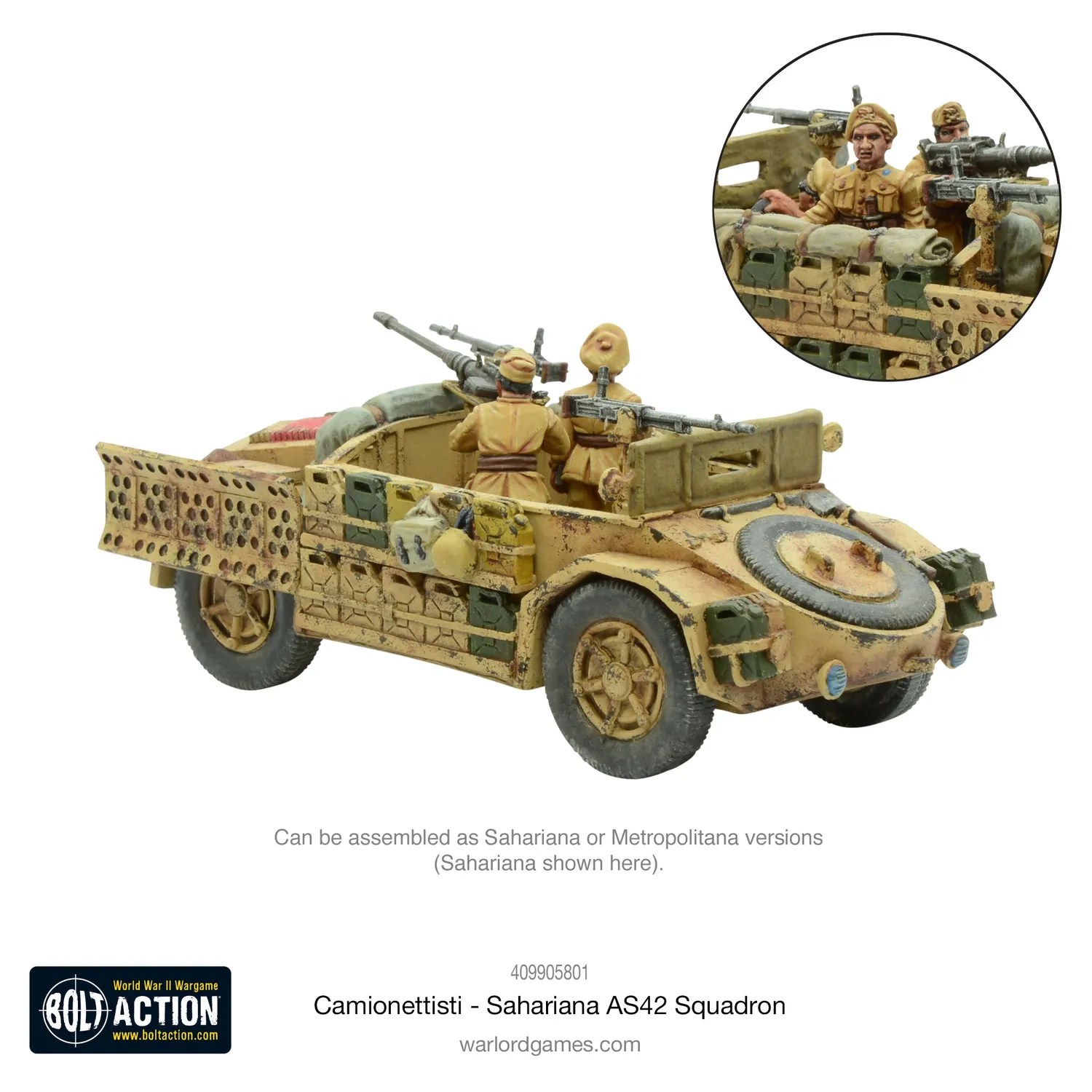 Bolt Action Camionettisti Sahariana AS42 Squadron véhicules blindés
