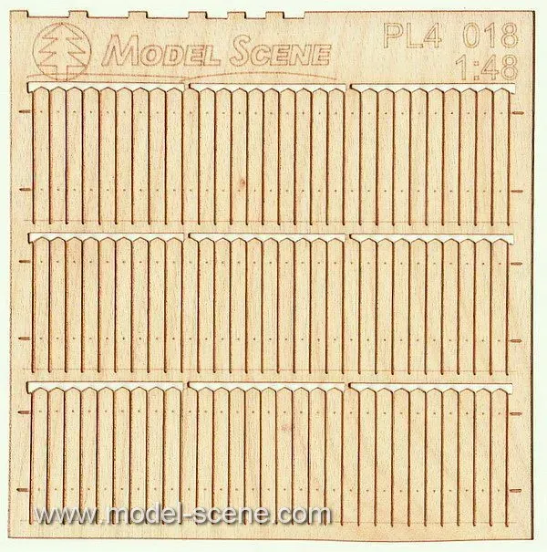Model Scene PL4-018 clôture palissade bois lot 2