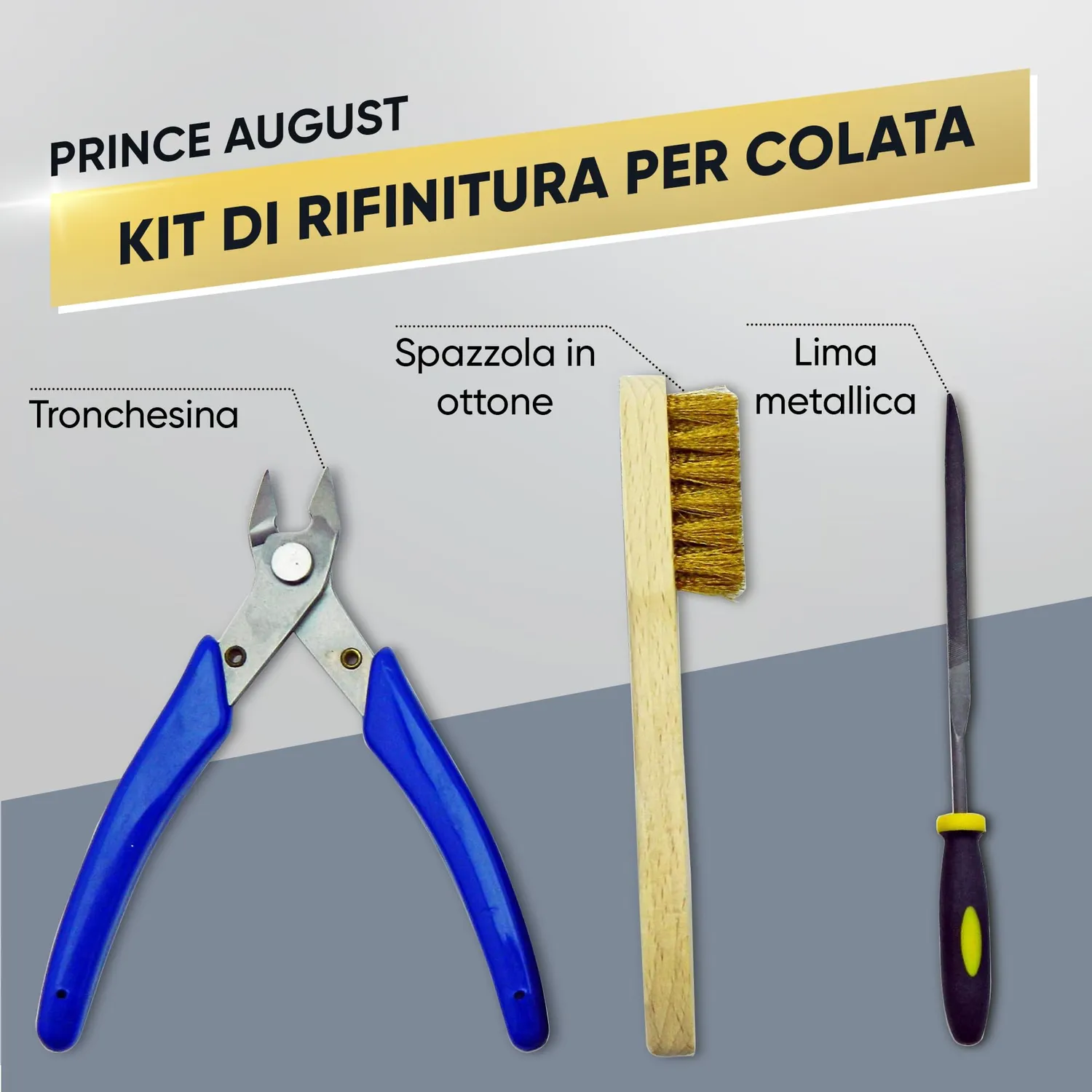 Prince August PA2073A kit outils finition moulage métal