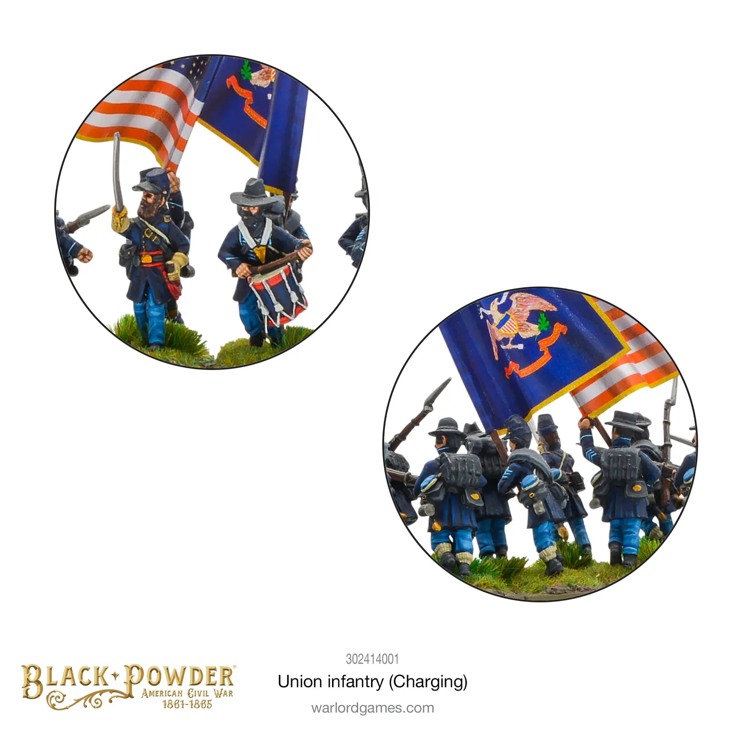 Bolt Action American Civil War: Infantry Regiment Charging figurines 24 pièces
