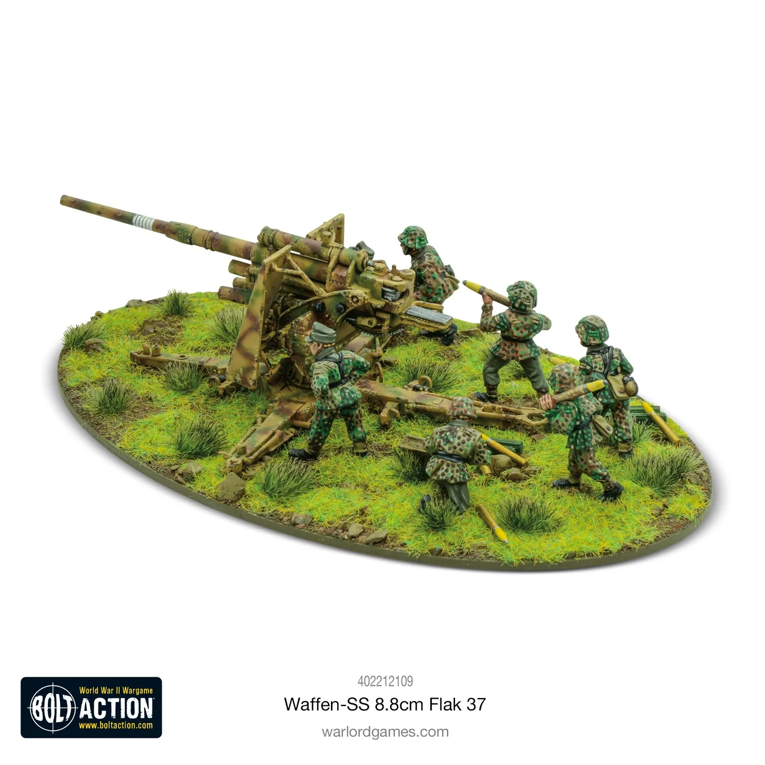 Bolt Action Waffen-SS 8.8cm Flak 37 canon miniature antichar