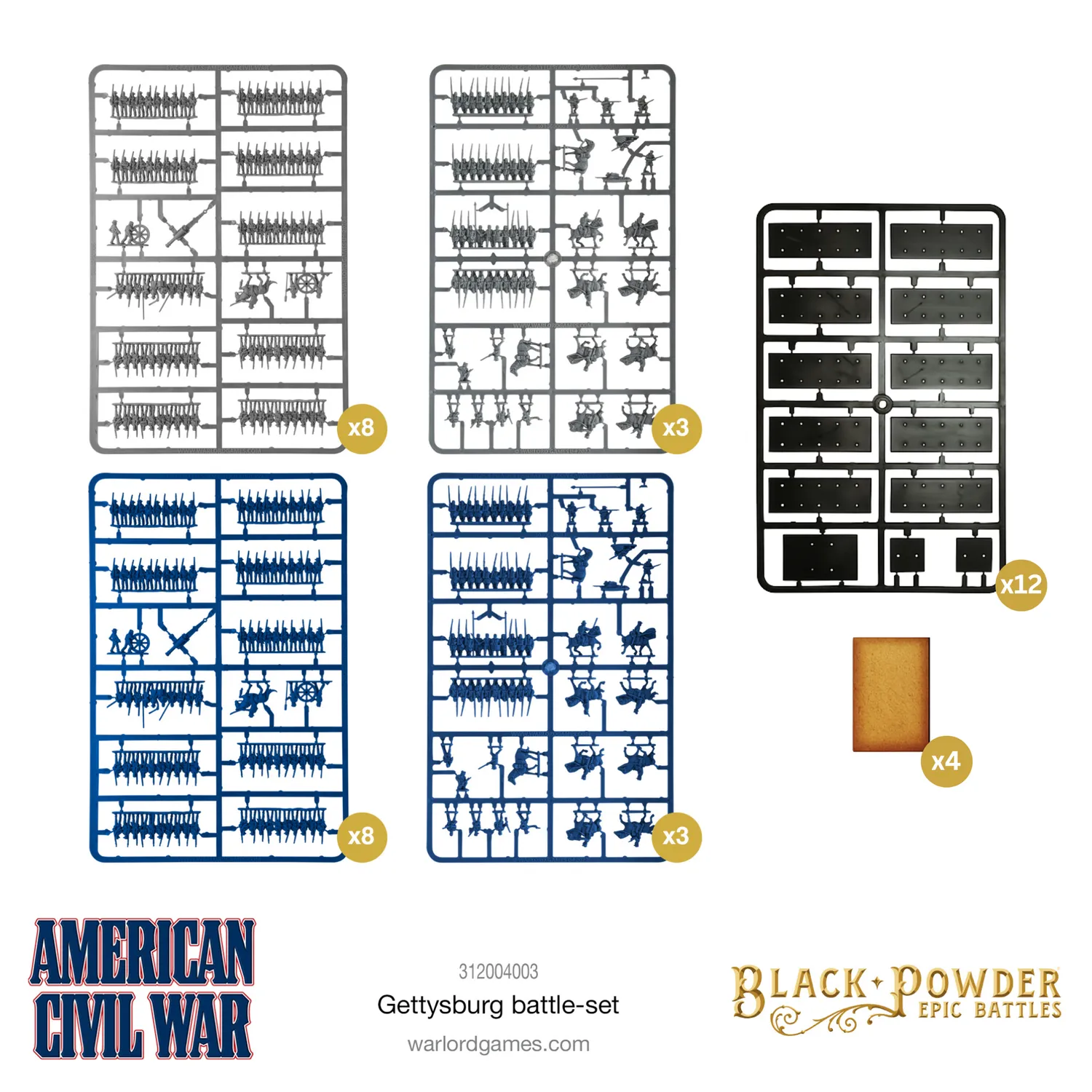 Bolt Action Black Powder Epic Battles Gettysburg Battle Set jeu de figurines