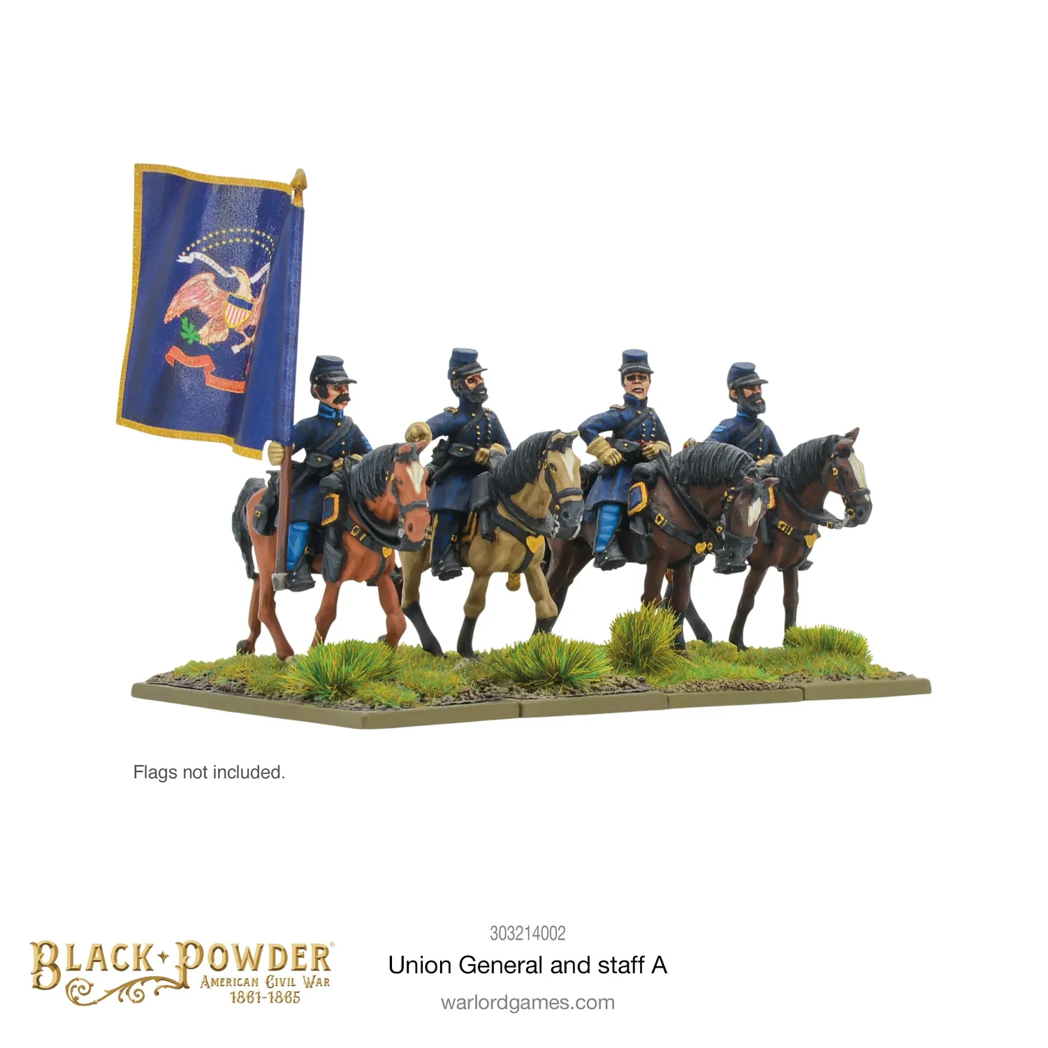 Bolt Action ACW Union General and staff A figurines métal blister