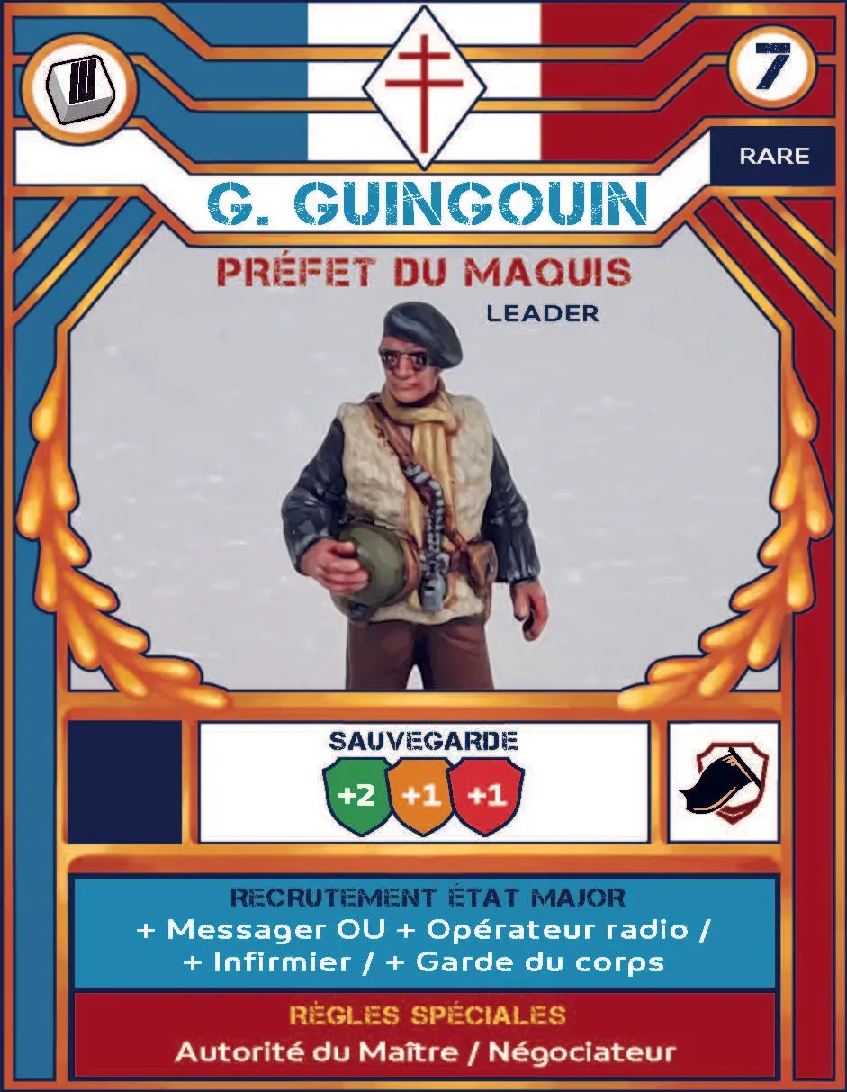 Des Tranchées aux Barricades France 1944 : Georges GUINGOUIN carte