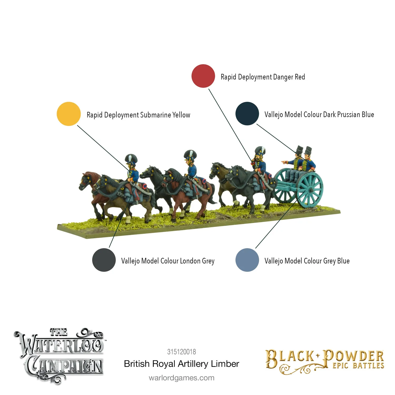 Black Powder Epic Battles Limber artillerie britannique