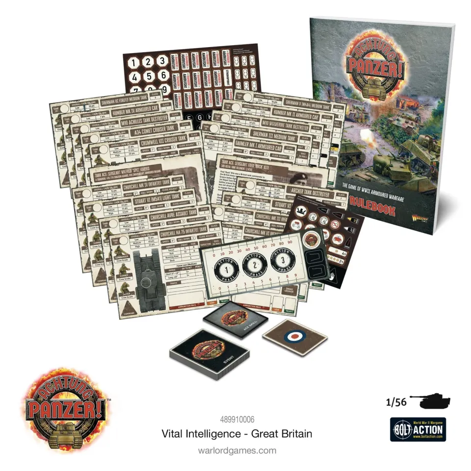 Bolt Action Achtung Panzer Vital Intelligence Great Britain coffret règles