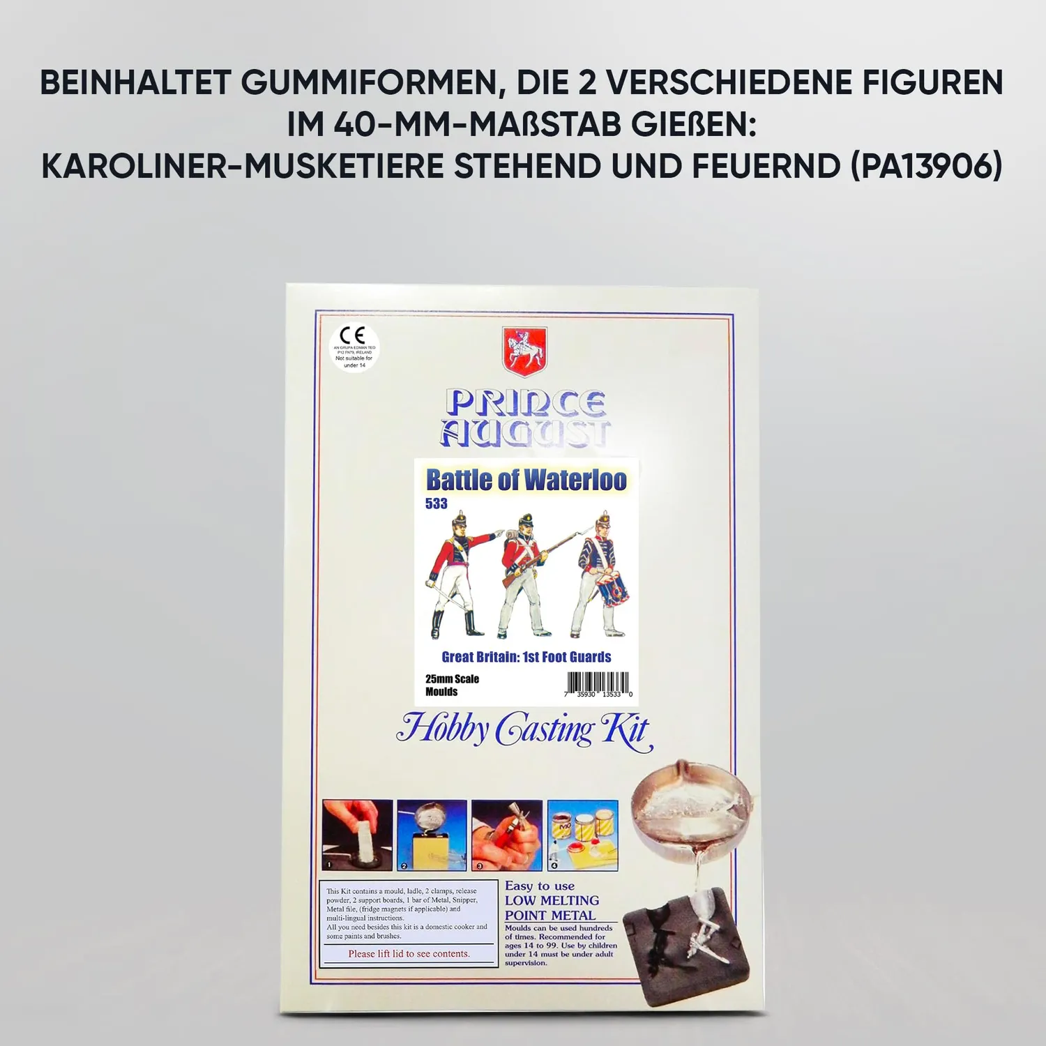 Prince August Karoliners Pa13906 kit de moulage grenadiers 40 mm