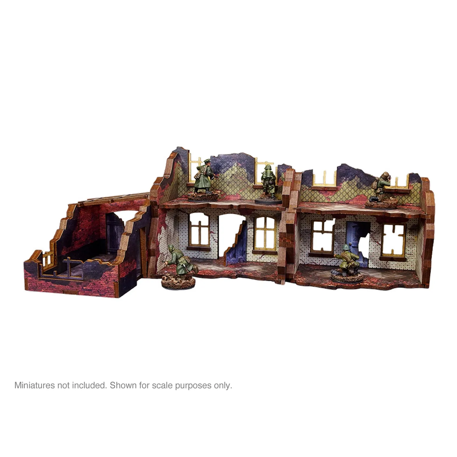 Bolt Action WW2 Ostfront Stalingrad Small House with garage décor prépeint HDF
