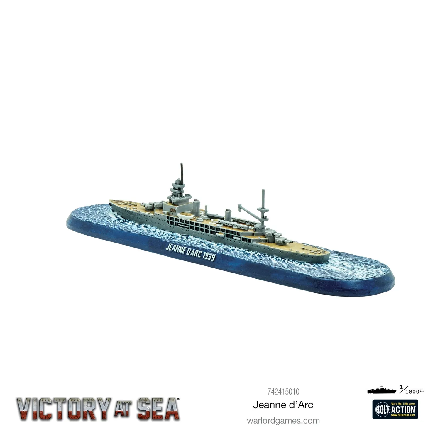 Bolt Action Victory at Sea Jeanne d’Arc croiseur français métal