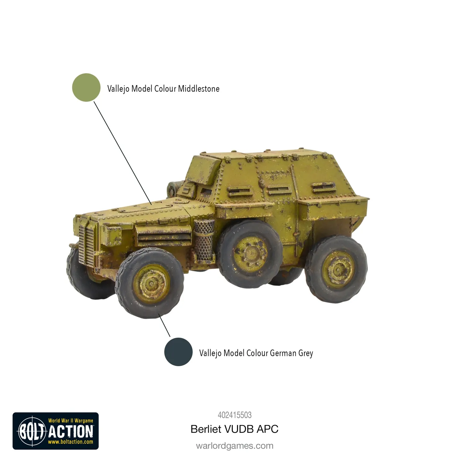 Bolt Action Berliet VUDB armoured personnel carrier véhicule blindé