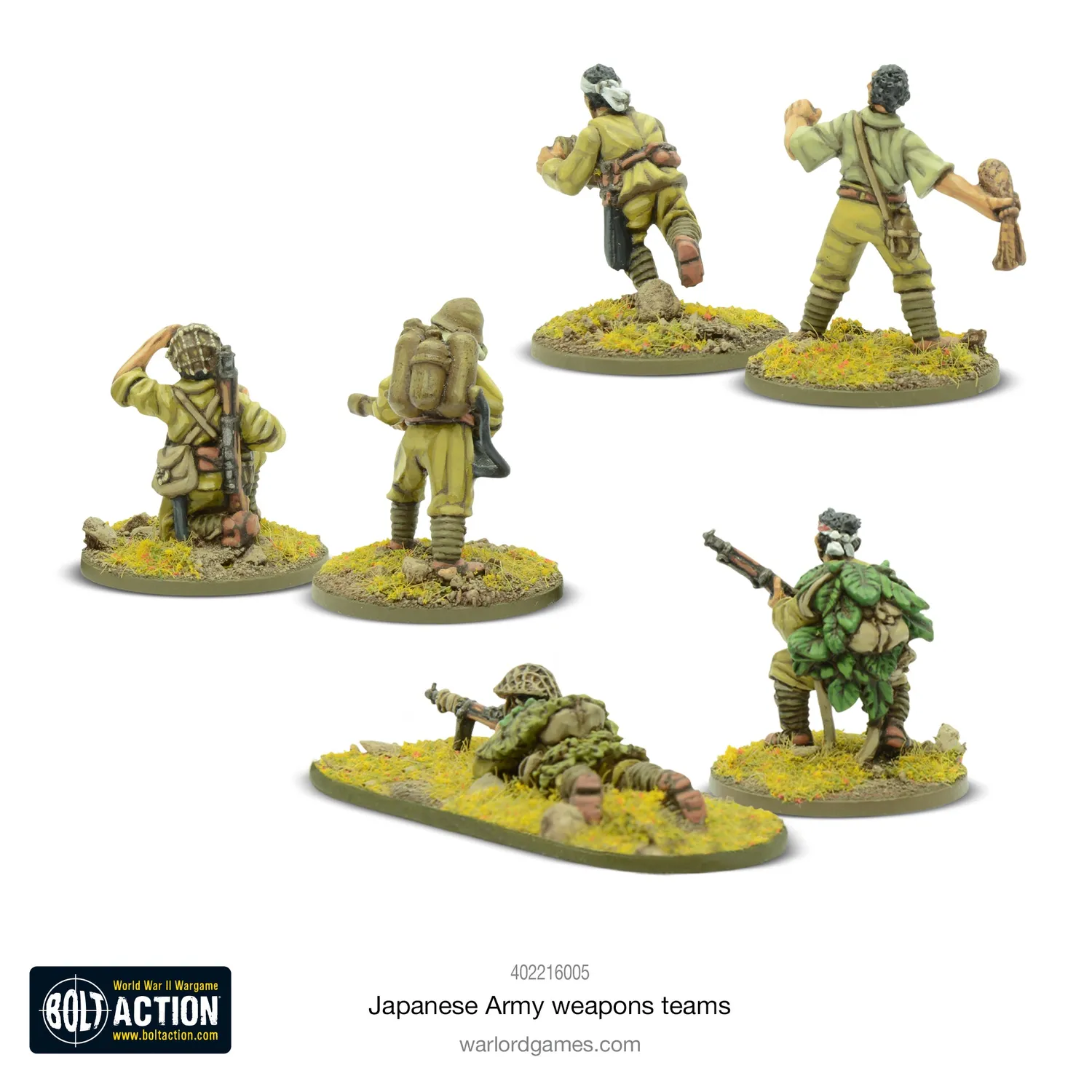 Bolt Action Japanese Army Weapons Teams figurines résine 6