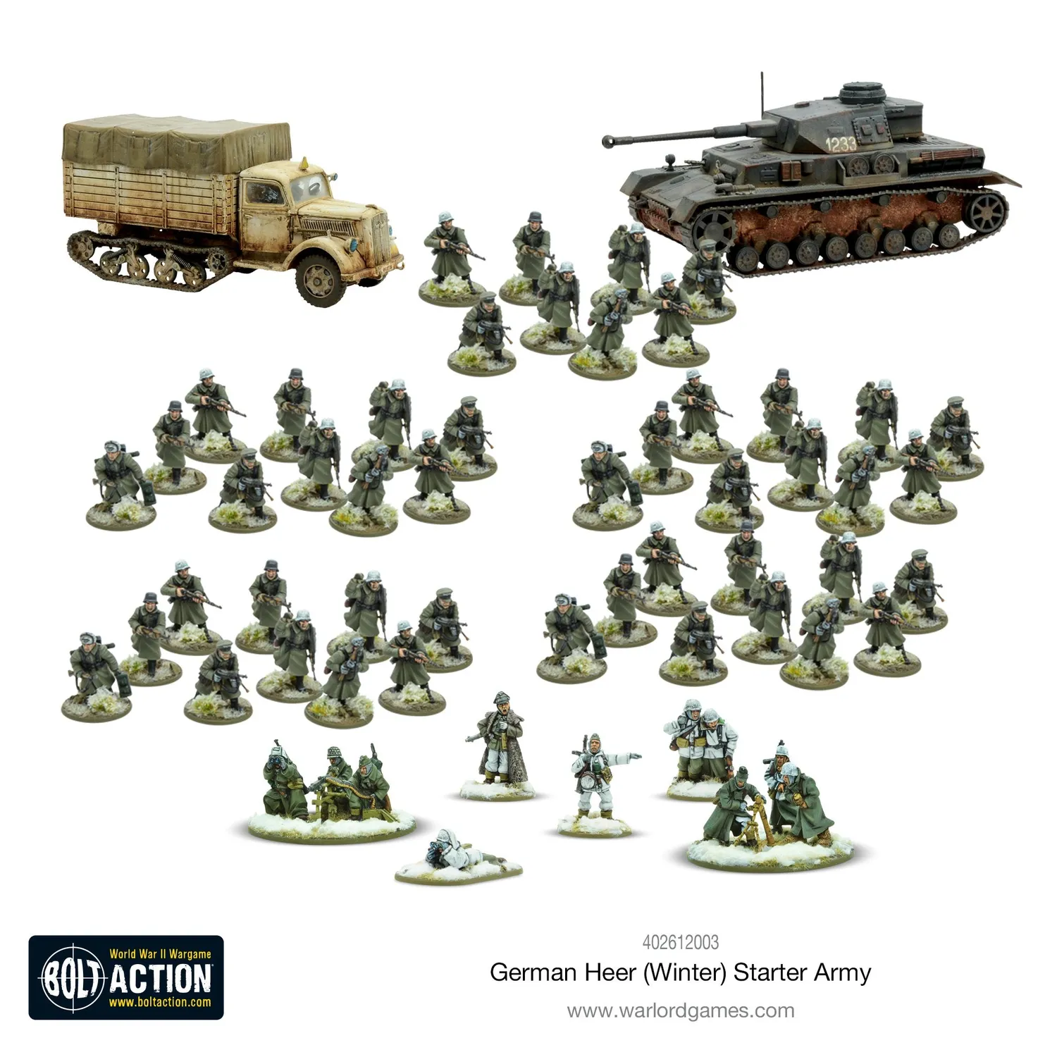 Bolt Action German Heer (Winter) starter army boîte de figurines hiver
