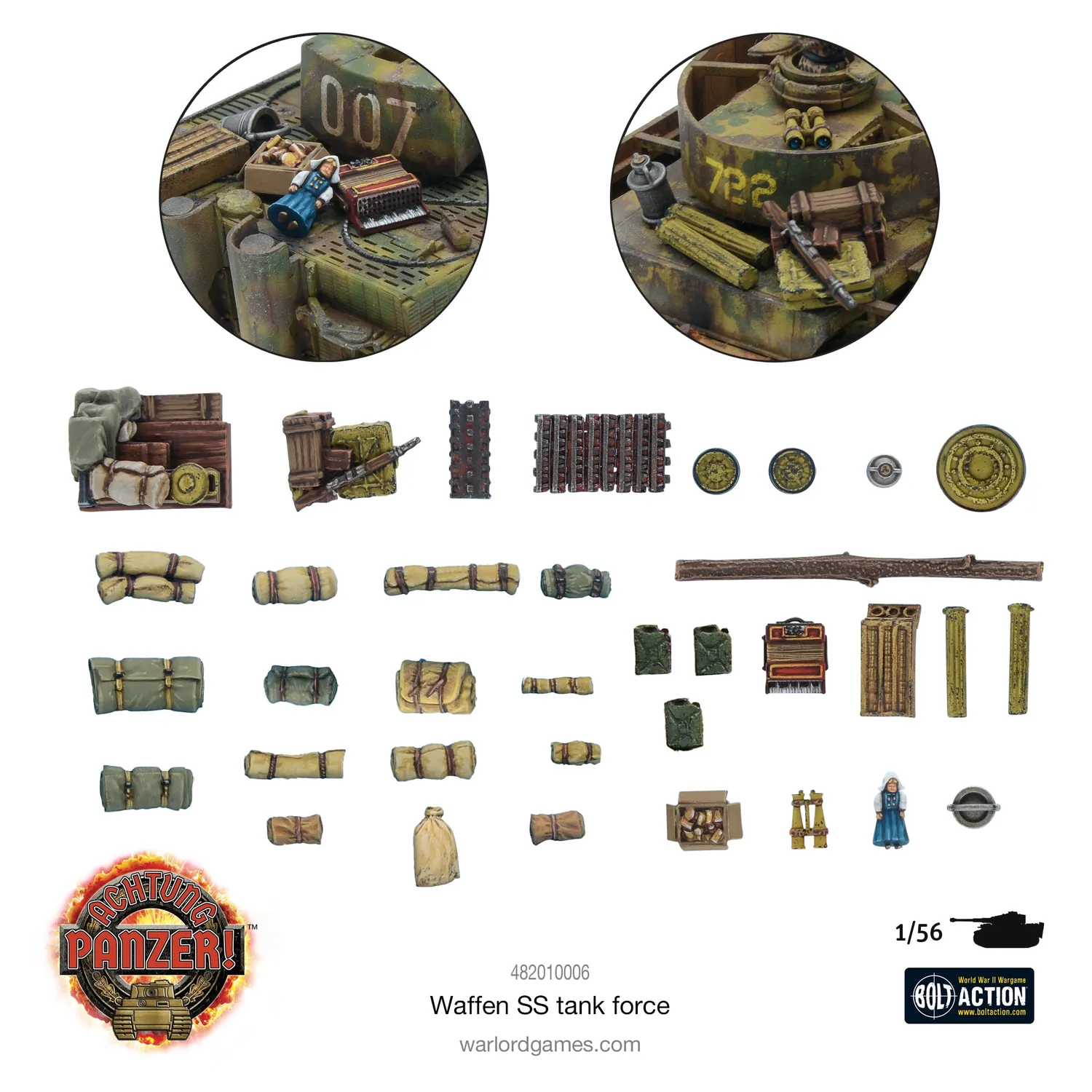 Bolt Action Waffen-SS Tank Force coffret 5 chars 1/56