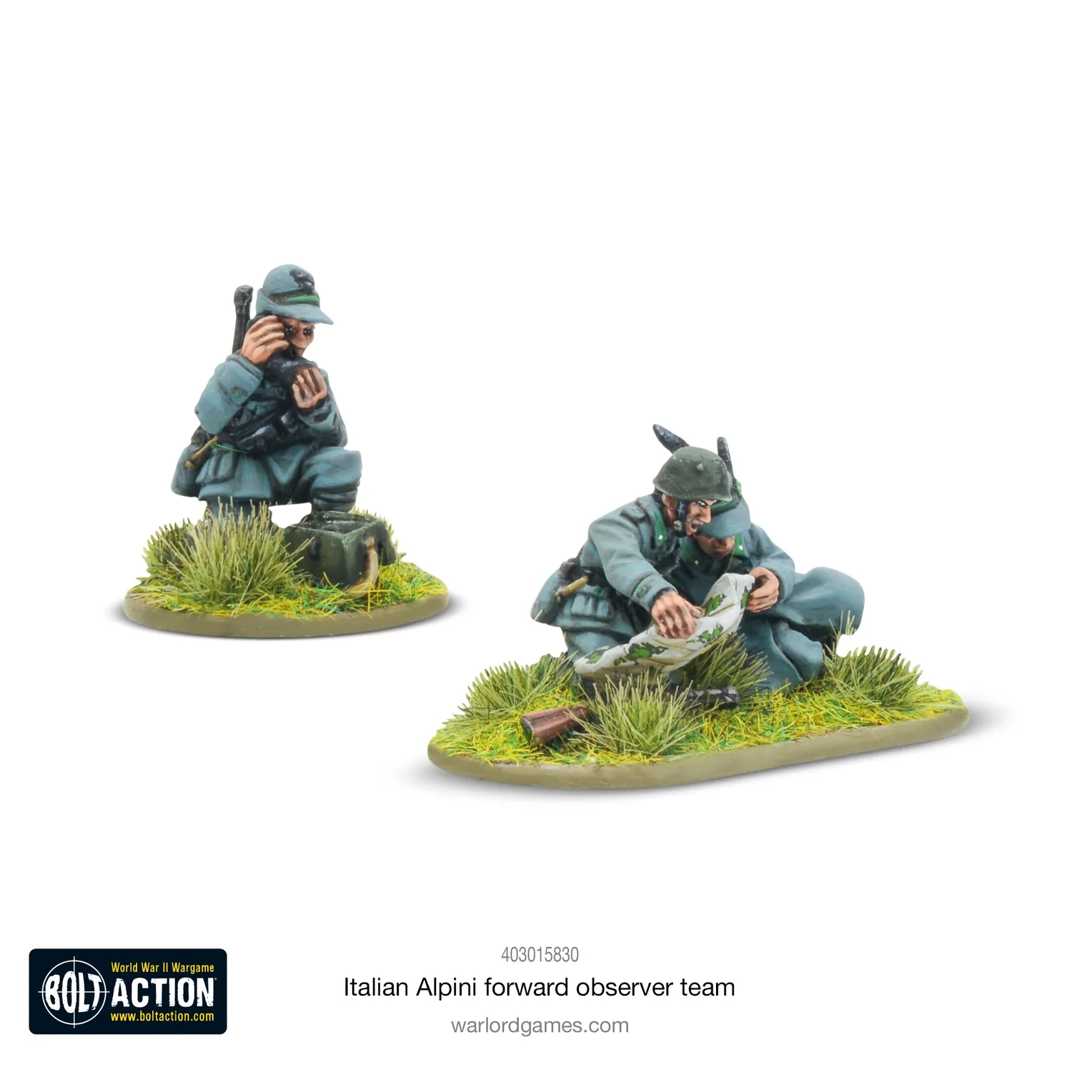Bolt Action Italian Alpini Forward Observer Team figurines métal