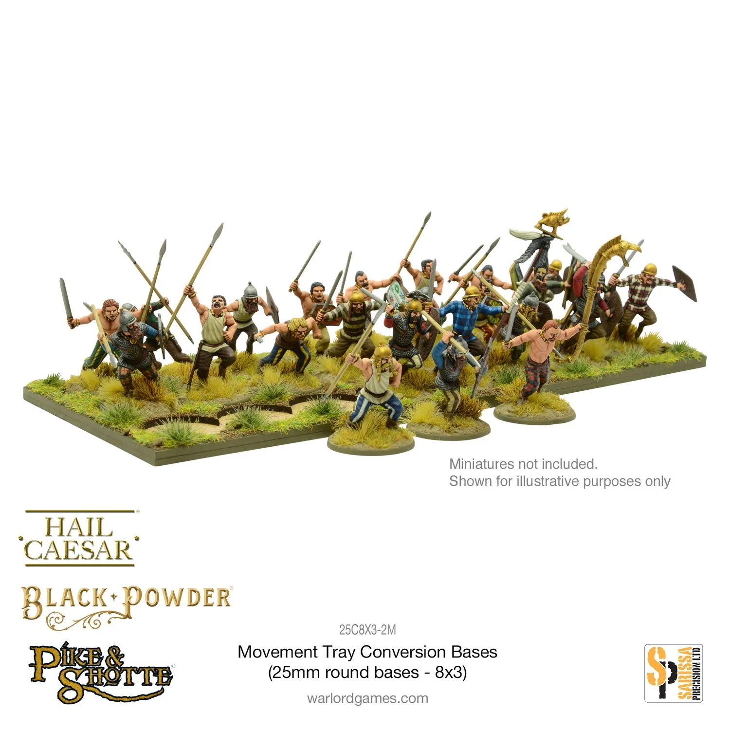 Bolt Action Movement Tray socle 25mm 8x3 MDF