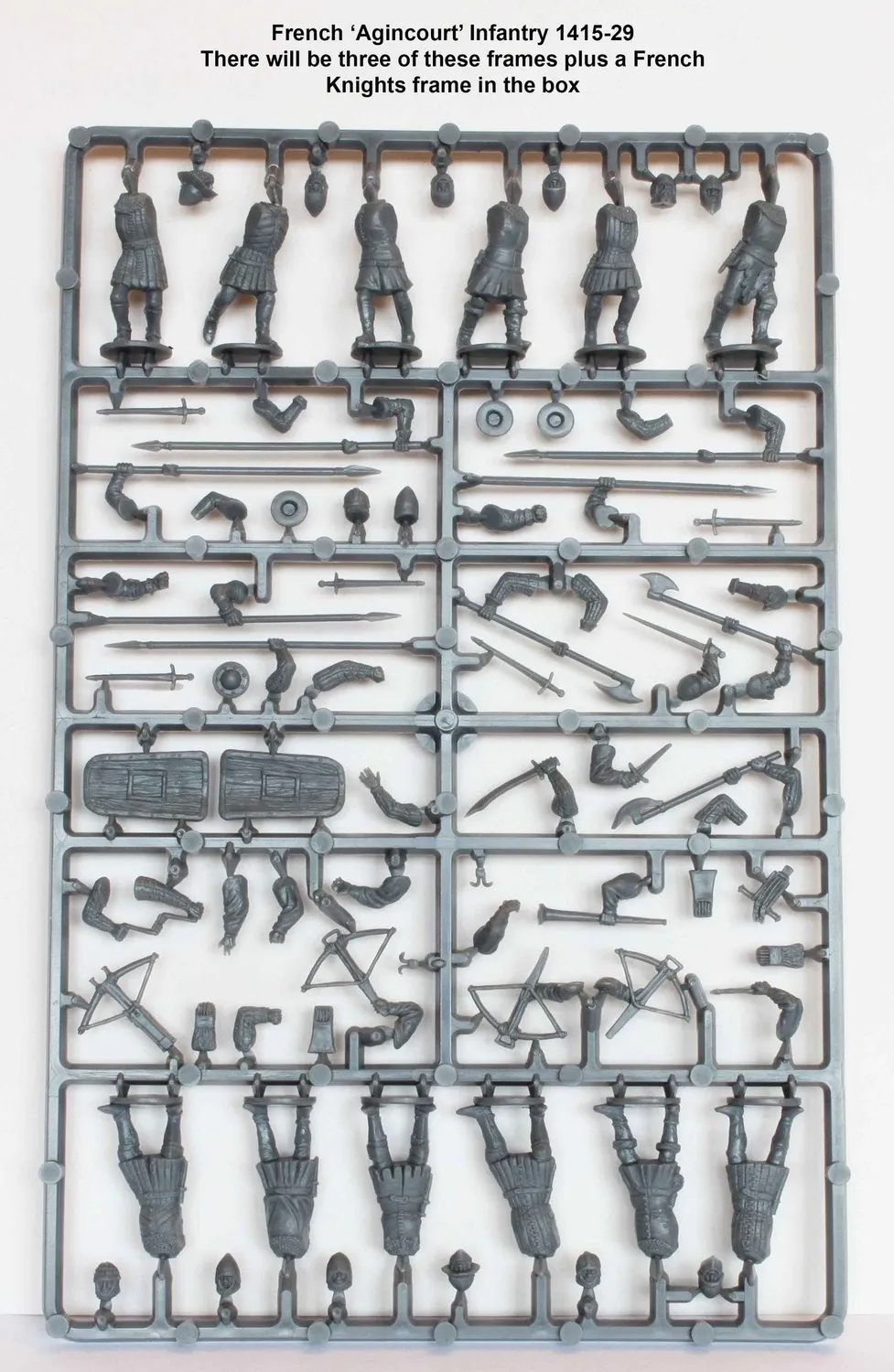 Bolt Action Agincourt French Infantry figurines plastique 42 médiéval