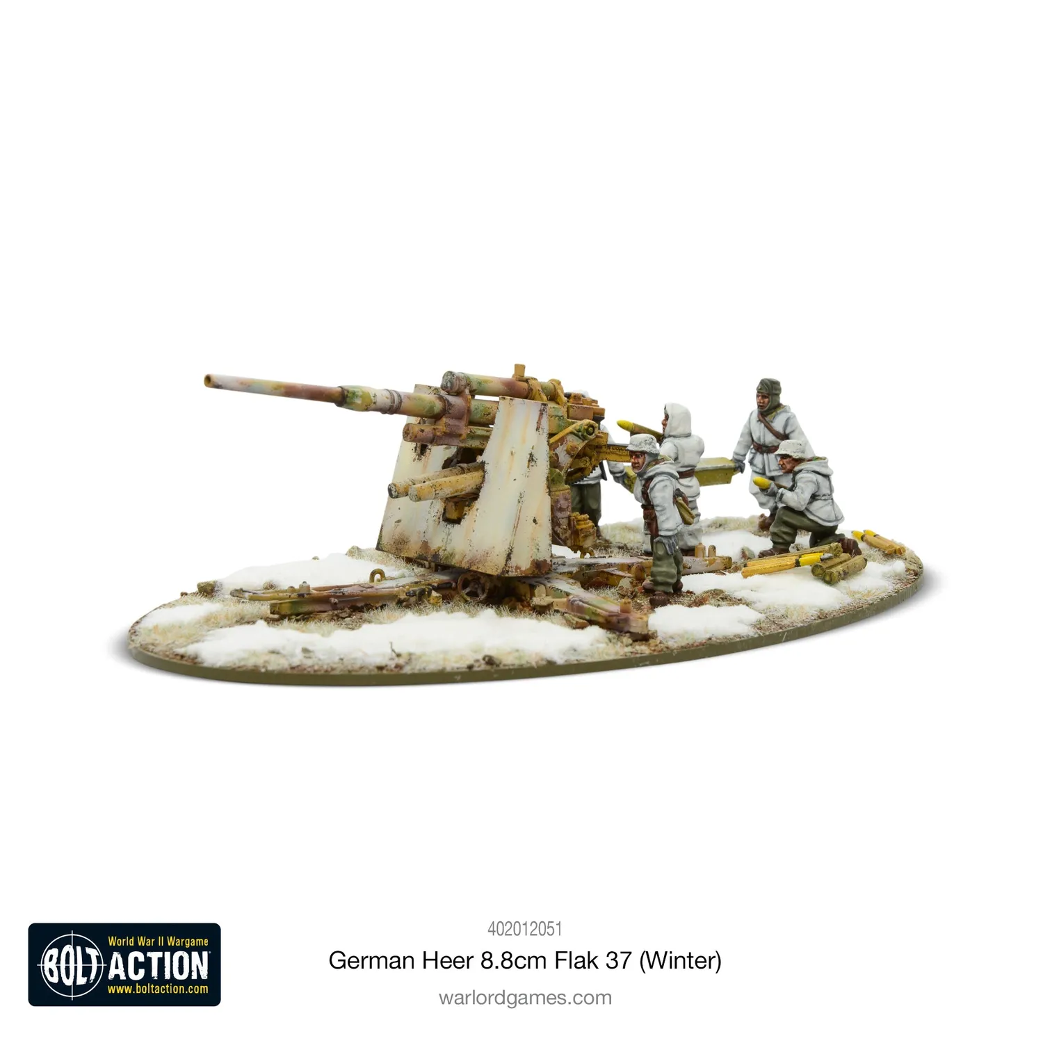 Bolt Action German Heer 8.8cm Flak 37 (Winter) canon antichar métal plastique