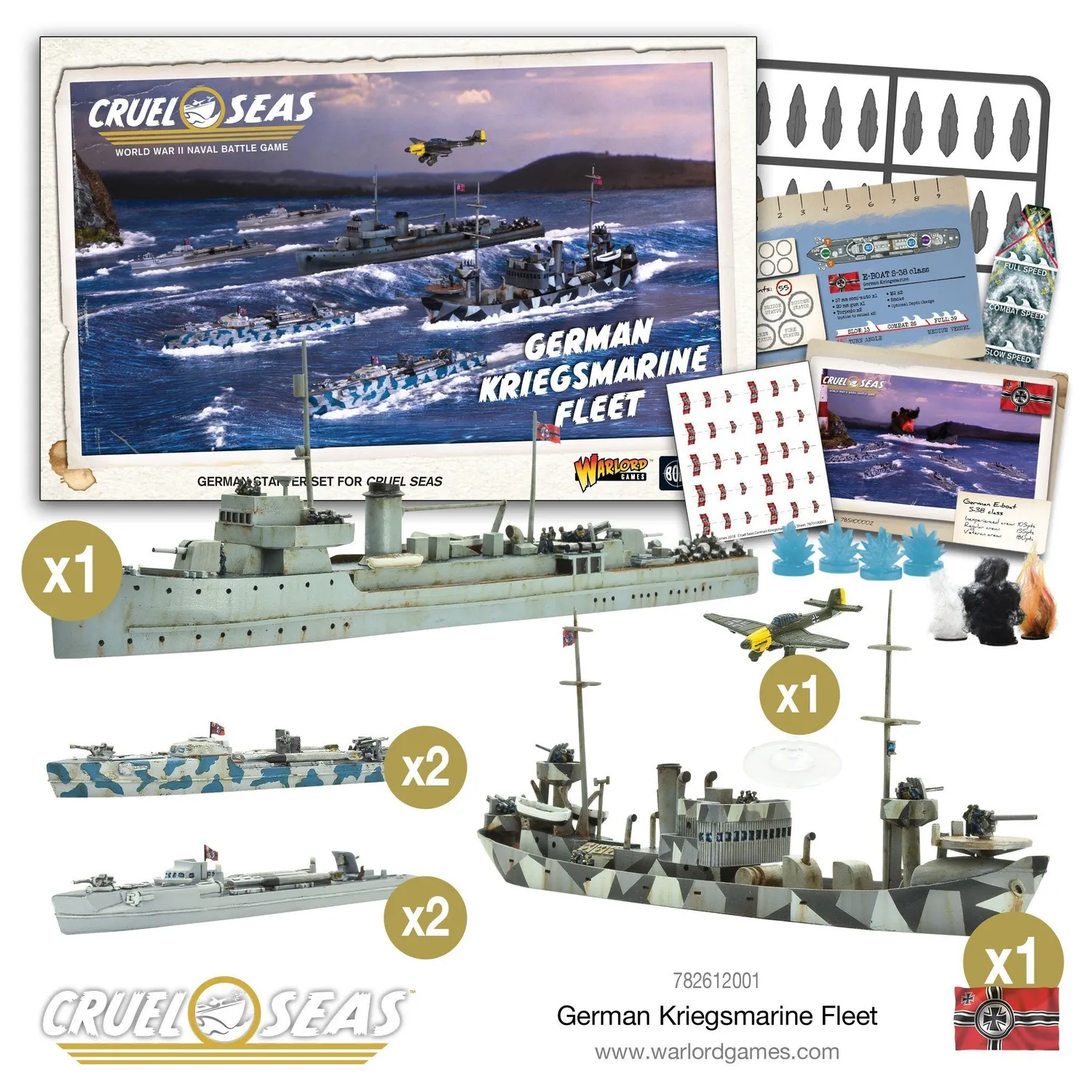 Bolt Action Cruel Seas Kriegsmarine Fleet Boat Deal coffret