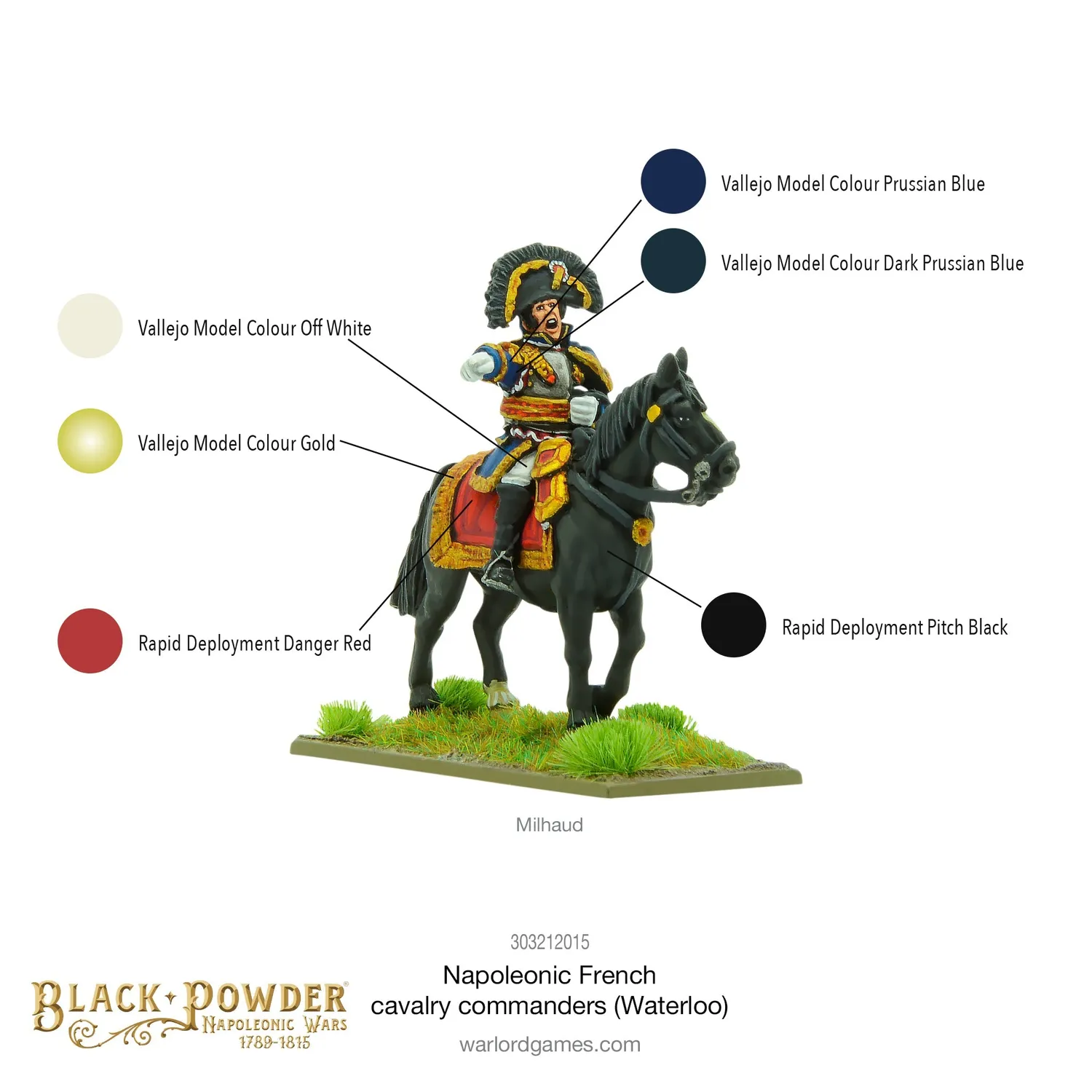 Bolt Action Black Powder Napoleonic French cavalry commanders Waterloo figurines résine 28 mm