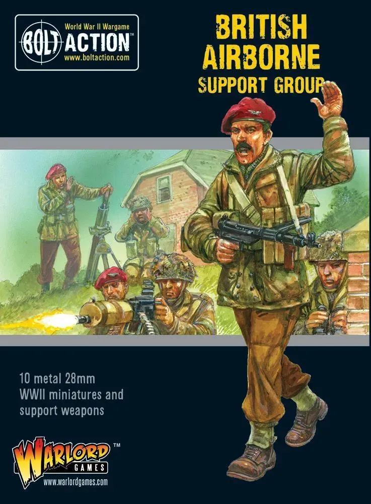 Bolt Action British Airborne support group figurines métal équipes soutien