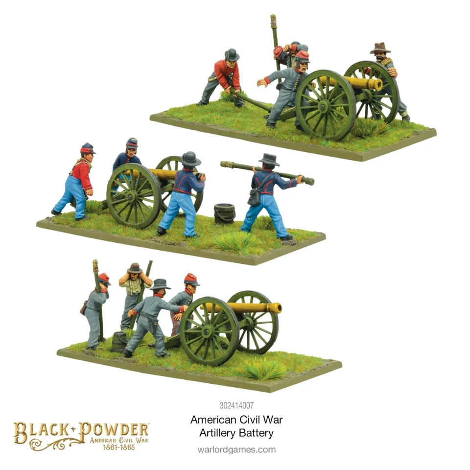 Black Powder Civil War Artillery Battery canons figurines boîte