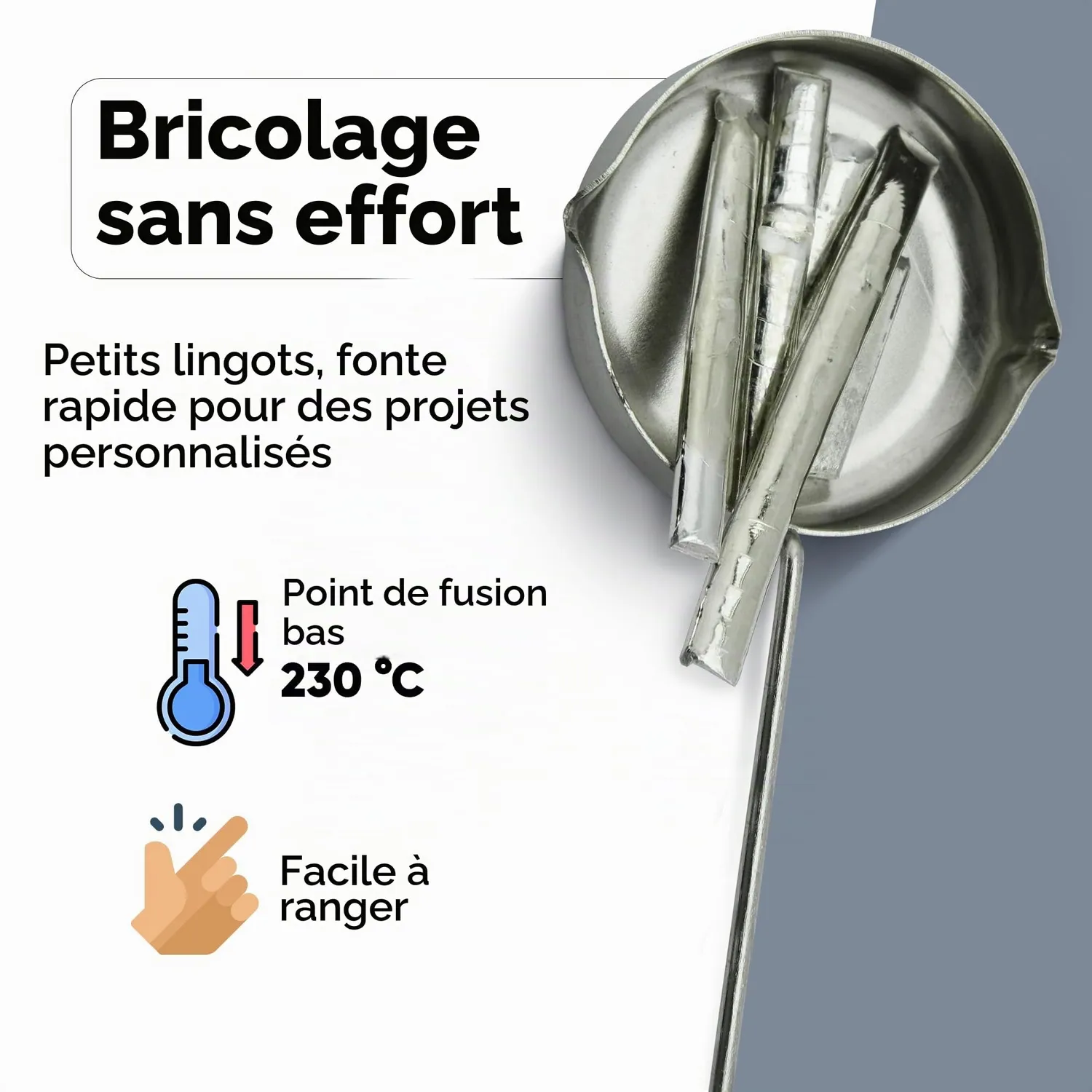 Prince August PA2069 lingots d’étain pur 250 g