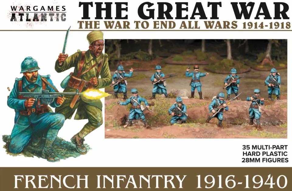 Wargames Atlantic Infanterie française 1916-1940 figurines