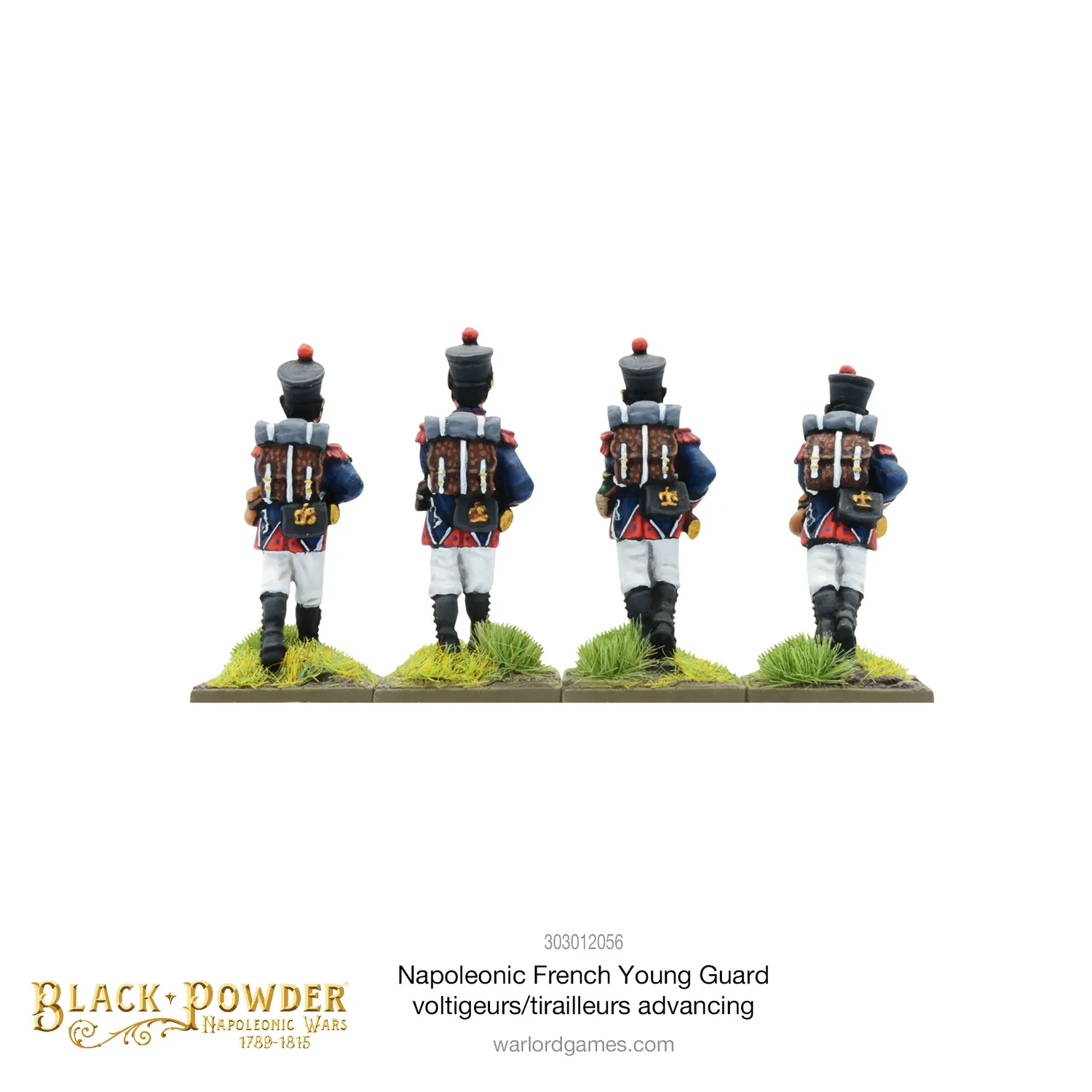 Bolt Action Napoleonic French Young Guard Voltigeurs/Tirailleurs advancing figurines métal
