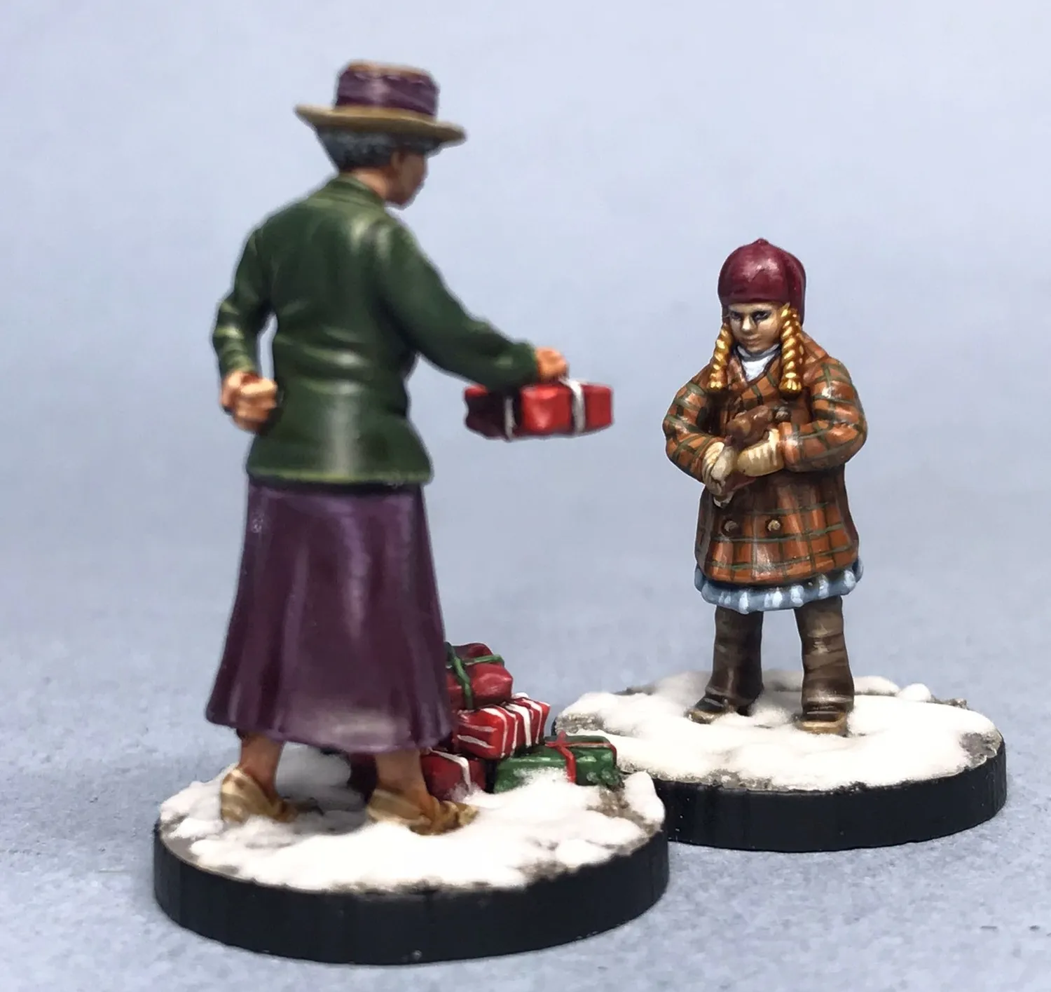 Des Tranchées aux Barricades Pépère Noël Victoire saynète résine 28mm