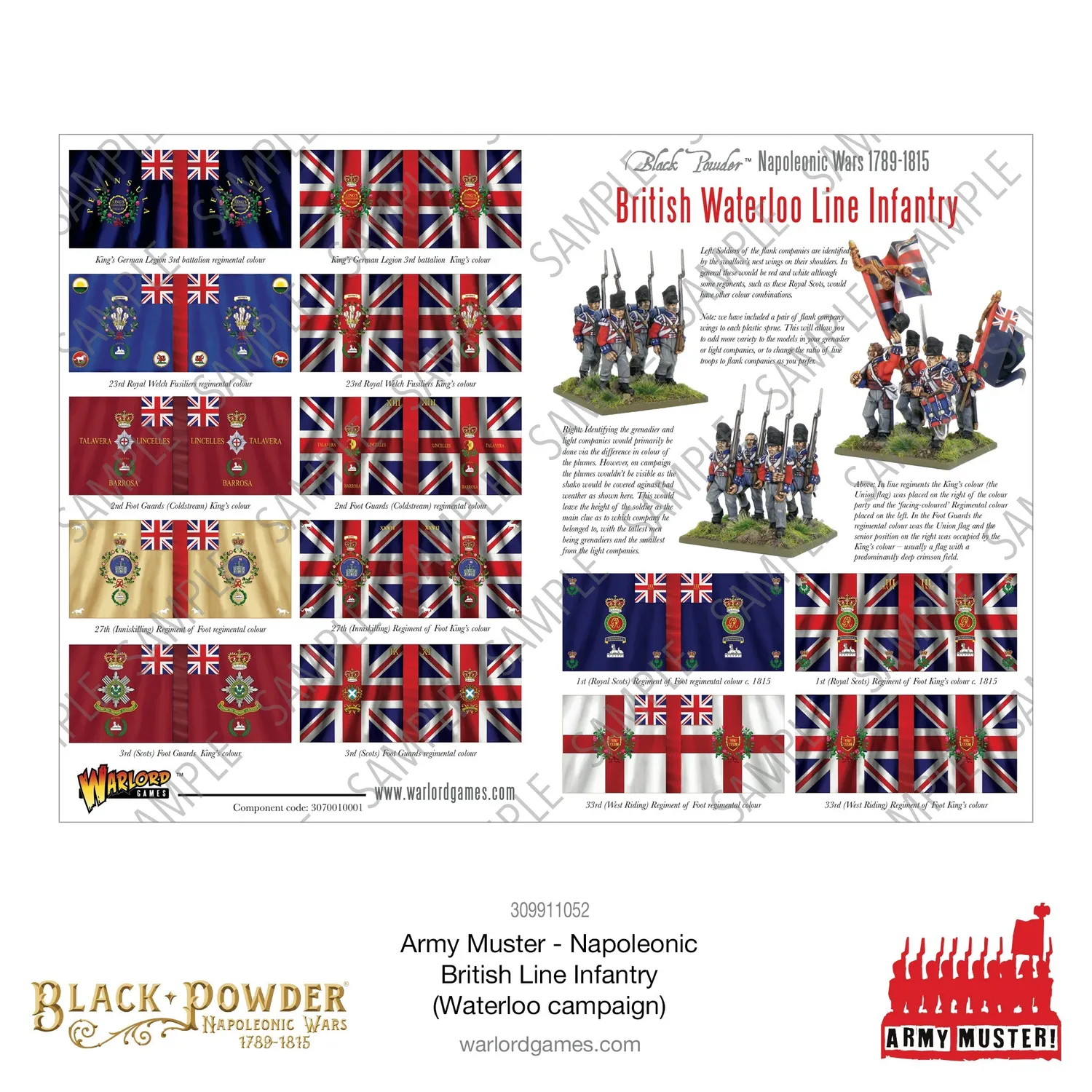 Warlord Black Powder Army Muster infanterie anglaise