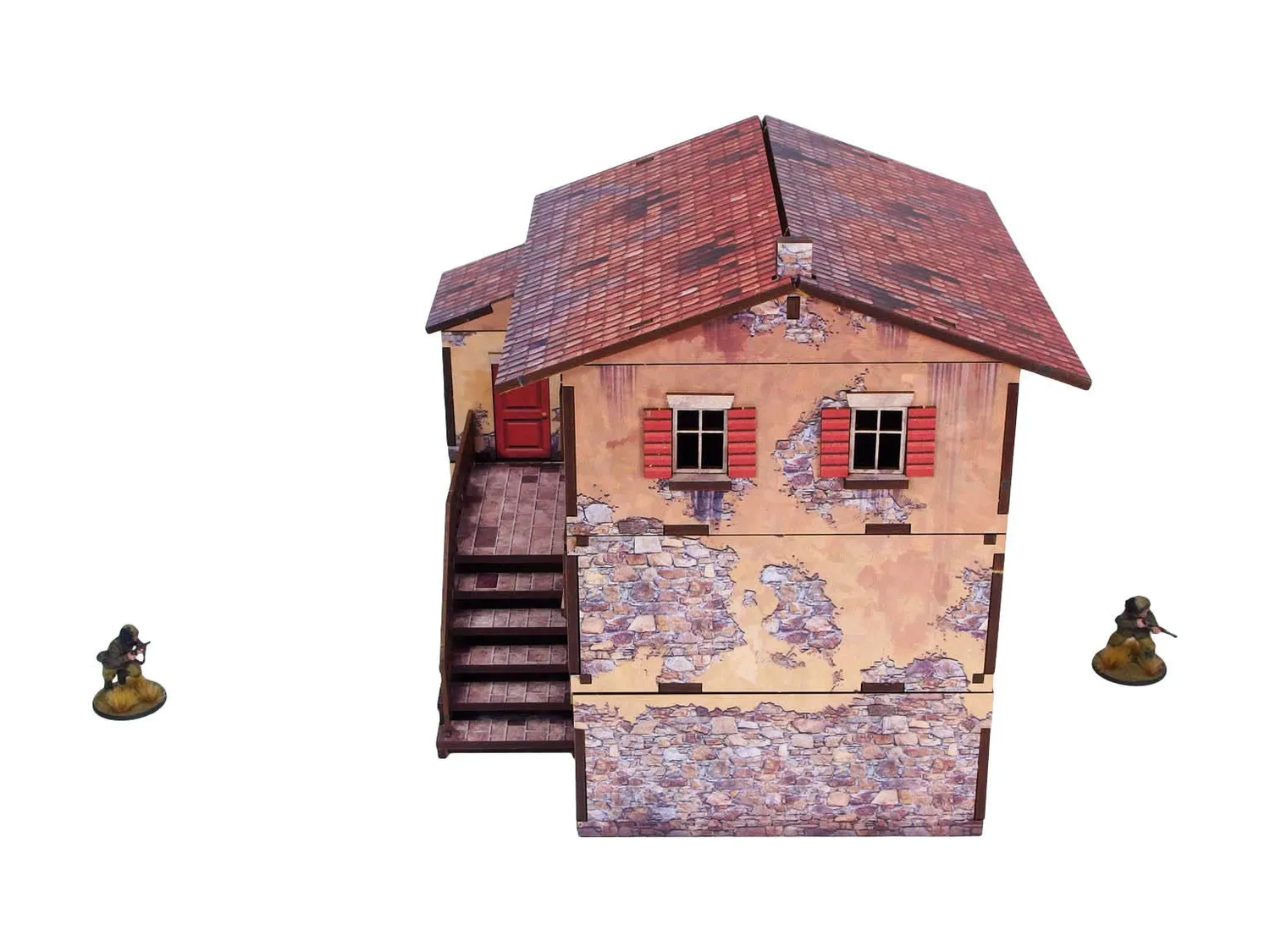 Bolt Action Large House (1) décor prépeint 28mm Italie