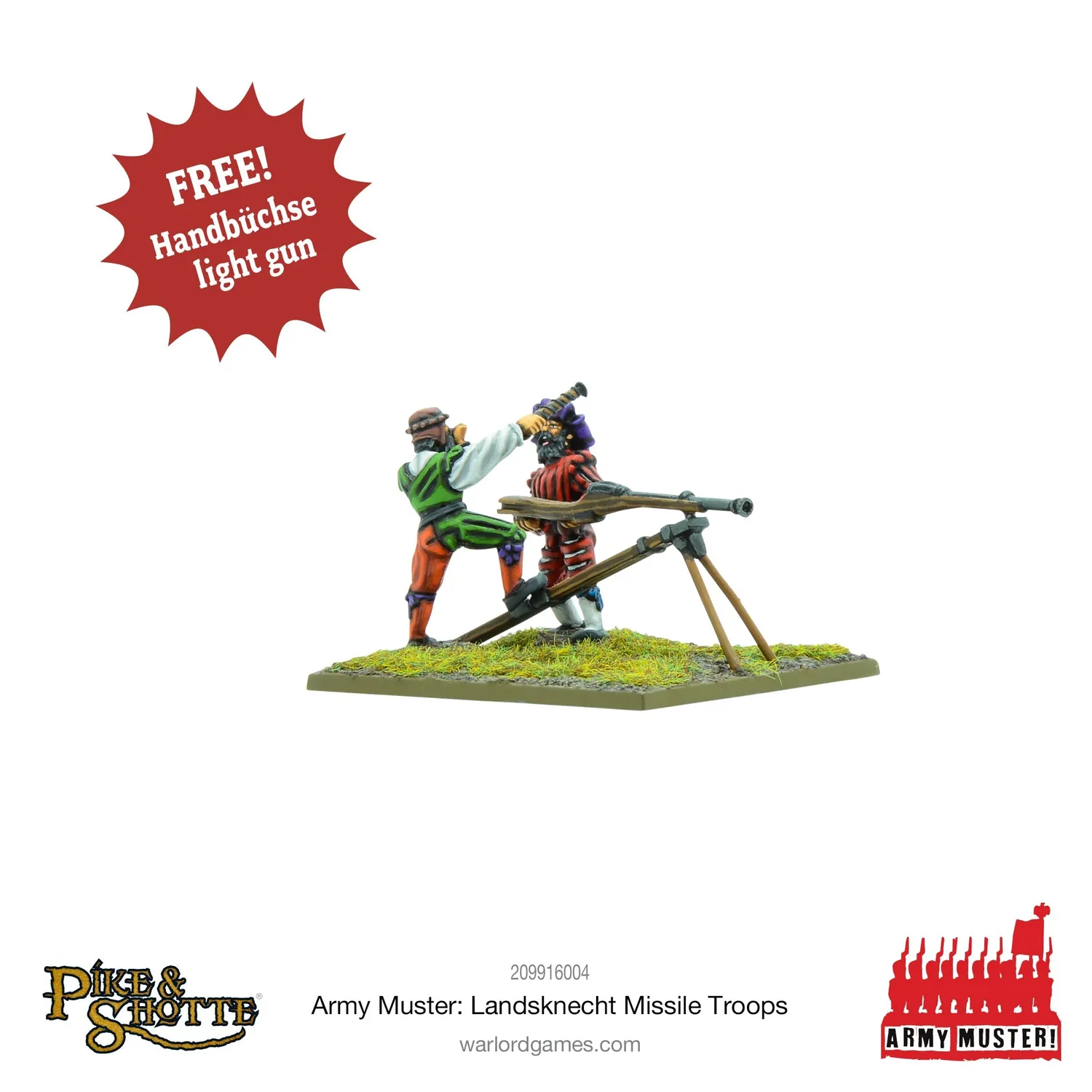 Bolt Action Pike & Shotte Landsknecht Missile Troops lot figurines