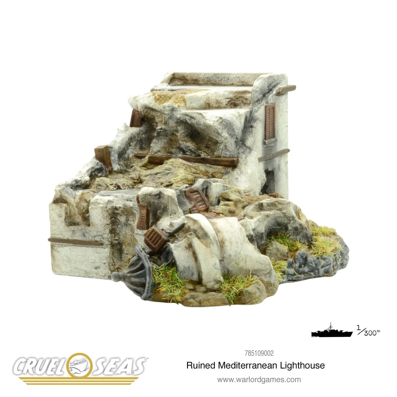 Bolt Action Ruined Mediterranean Lighthouse décor résine