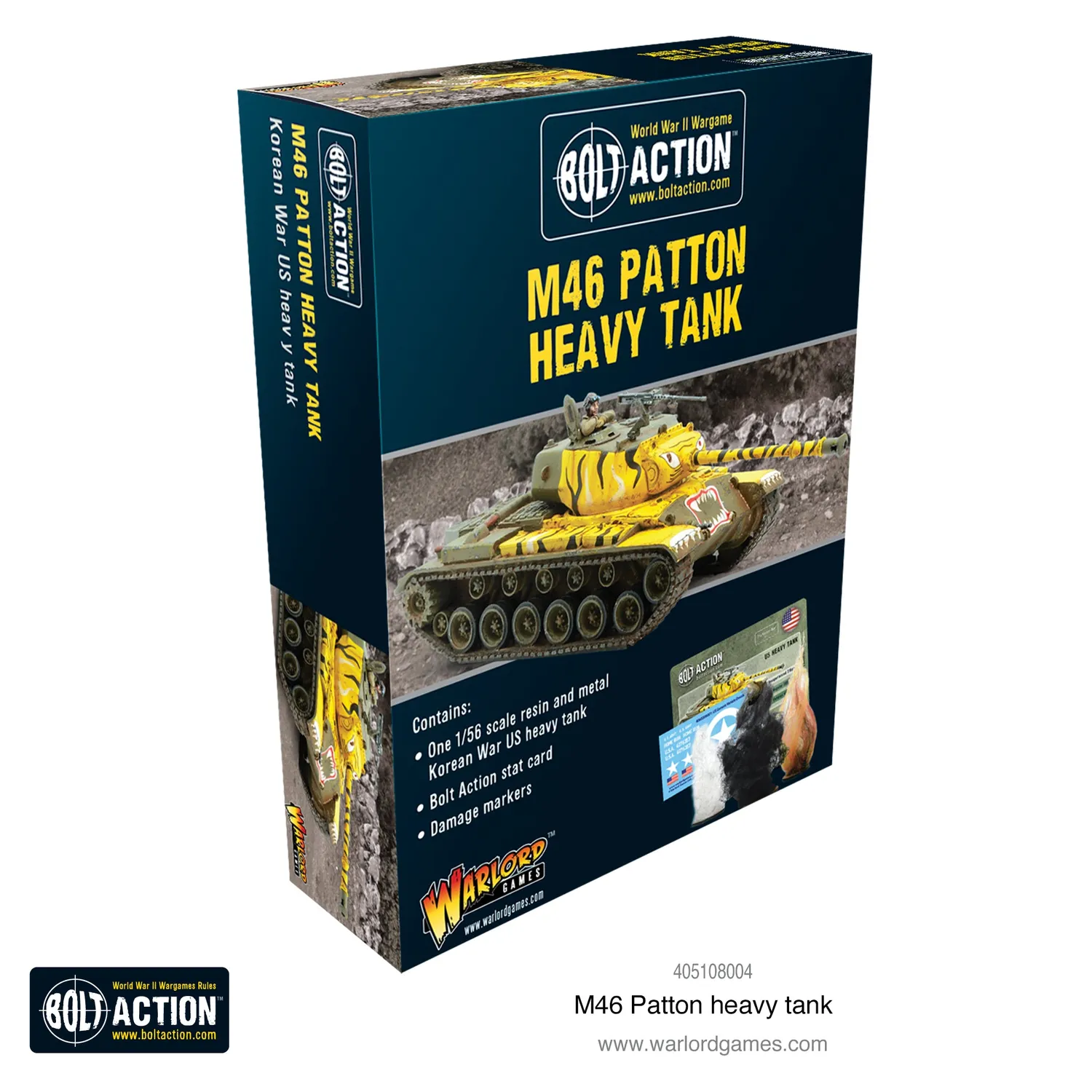 Bolt Action Korea M46 Patton char lourd résine 28mm