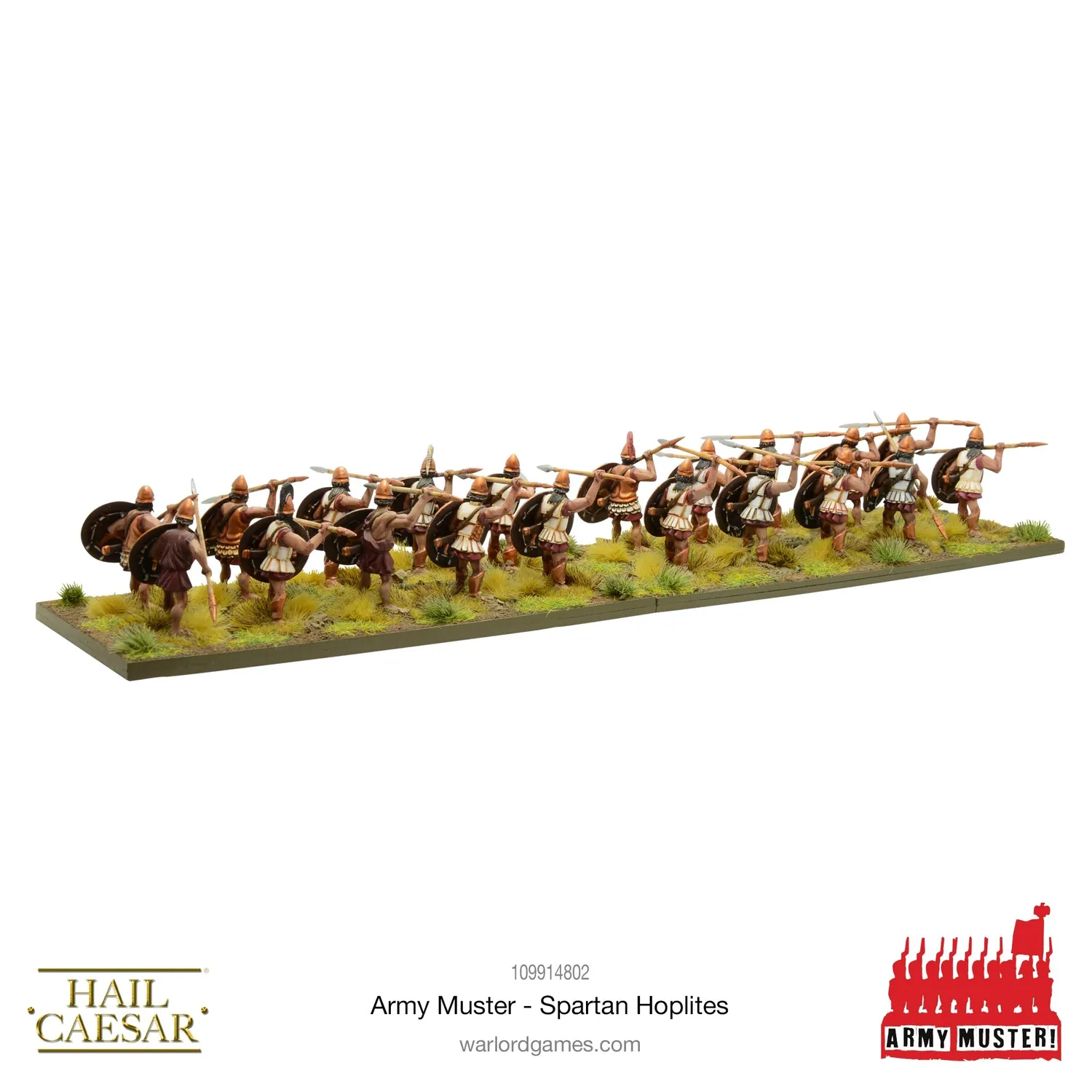 Bolt Action Hail Caesar Army Muster Spartan Hoplites 120 figurines plastique