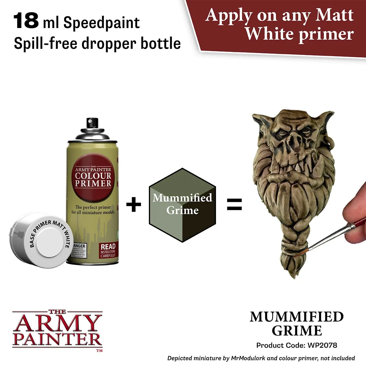 Army Painter Speedpaint Mummified Grime peinture grise 18 ml