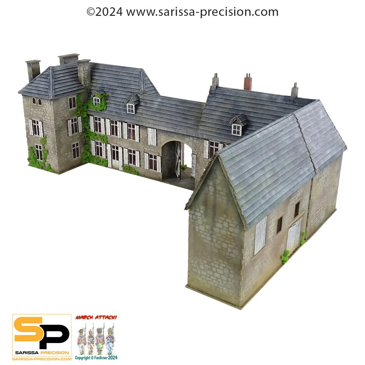 Bolt Action Normandy Manor décor 28mm MDF toit amovible