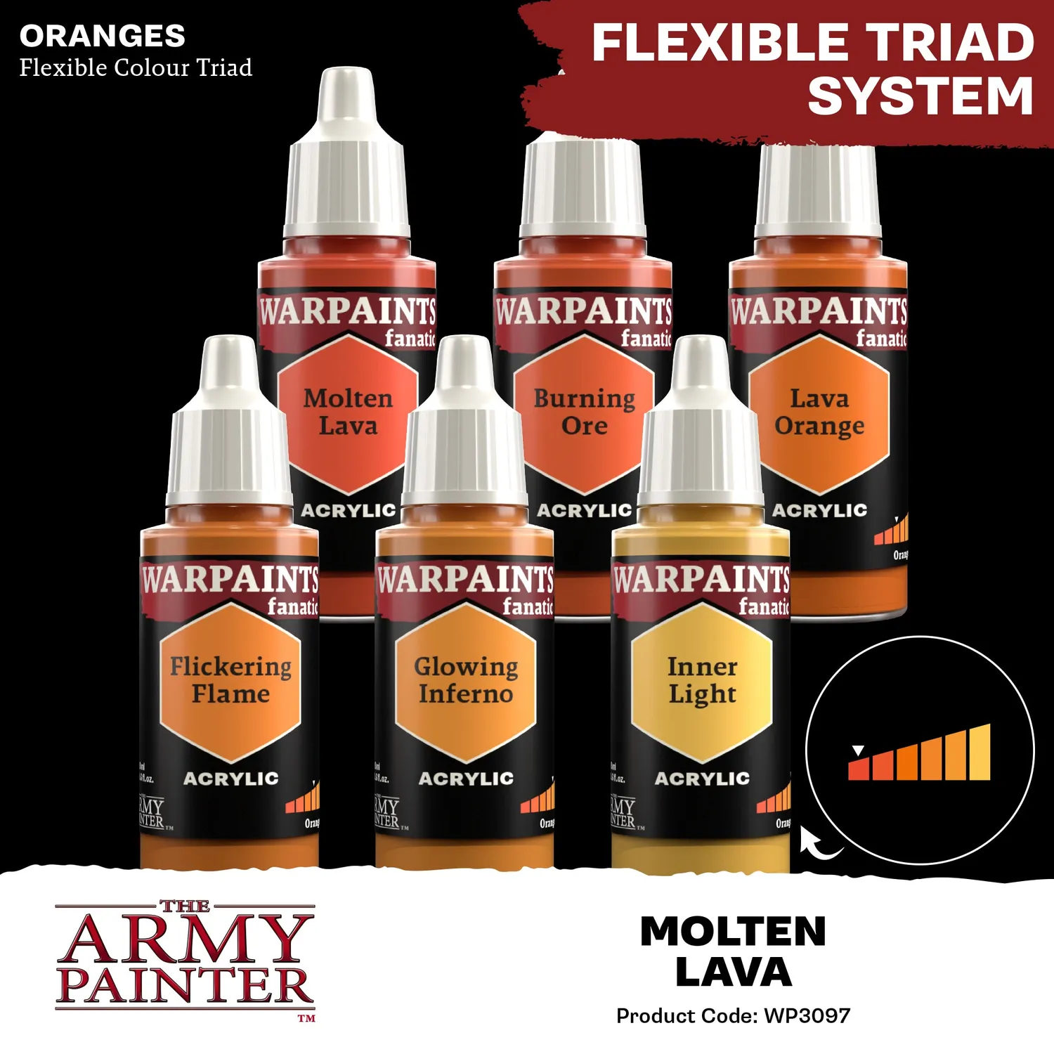 Army Painter Warpaints Fanatic Molten Lava peinture orange 18 ml