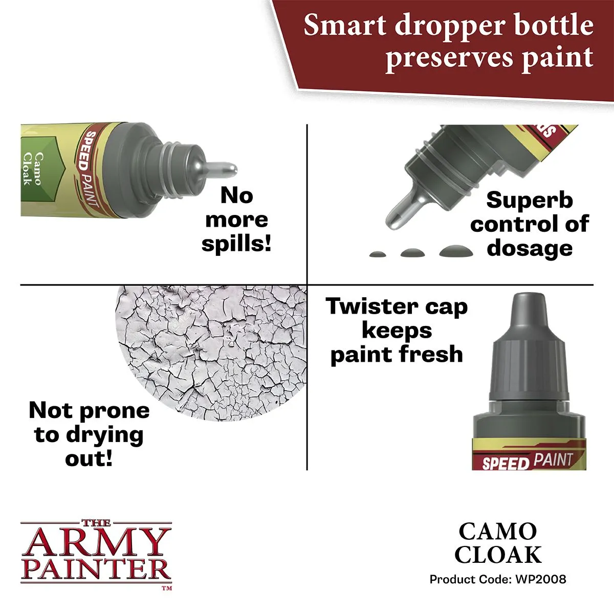 The Army Painter Speedpaint Camo Cloak peinture camouflage 18 ml