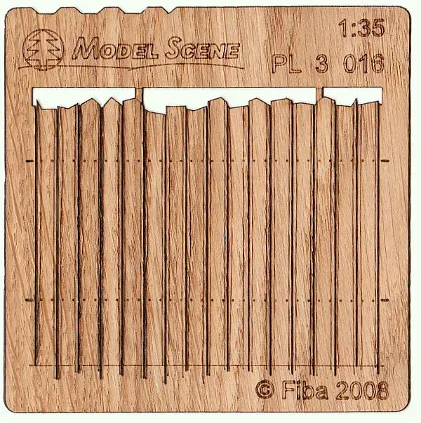 Albion Model Scene Wooden fence irregular cut I clôture bois 2 pièces